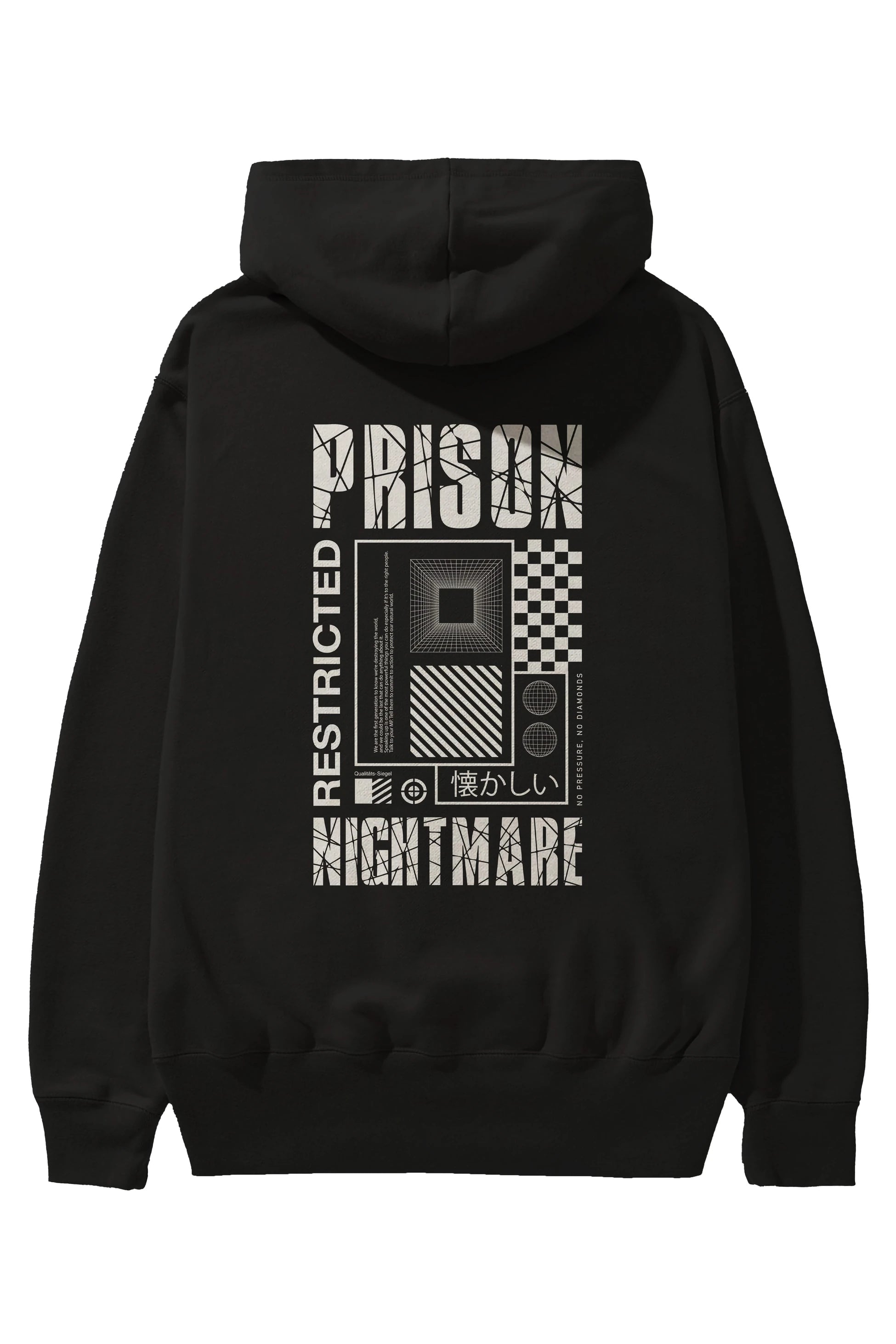 Prison Nightmare Arka Baskılı Hoodie Oversize Kapüşonlu Sweatshirt Erkek Kadın Unisex