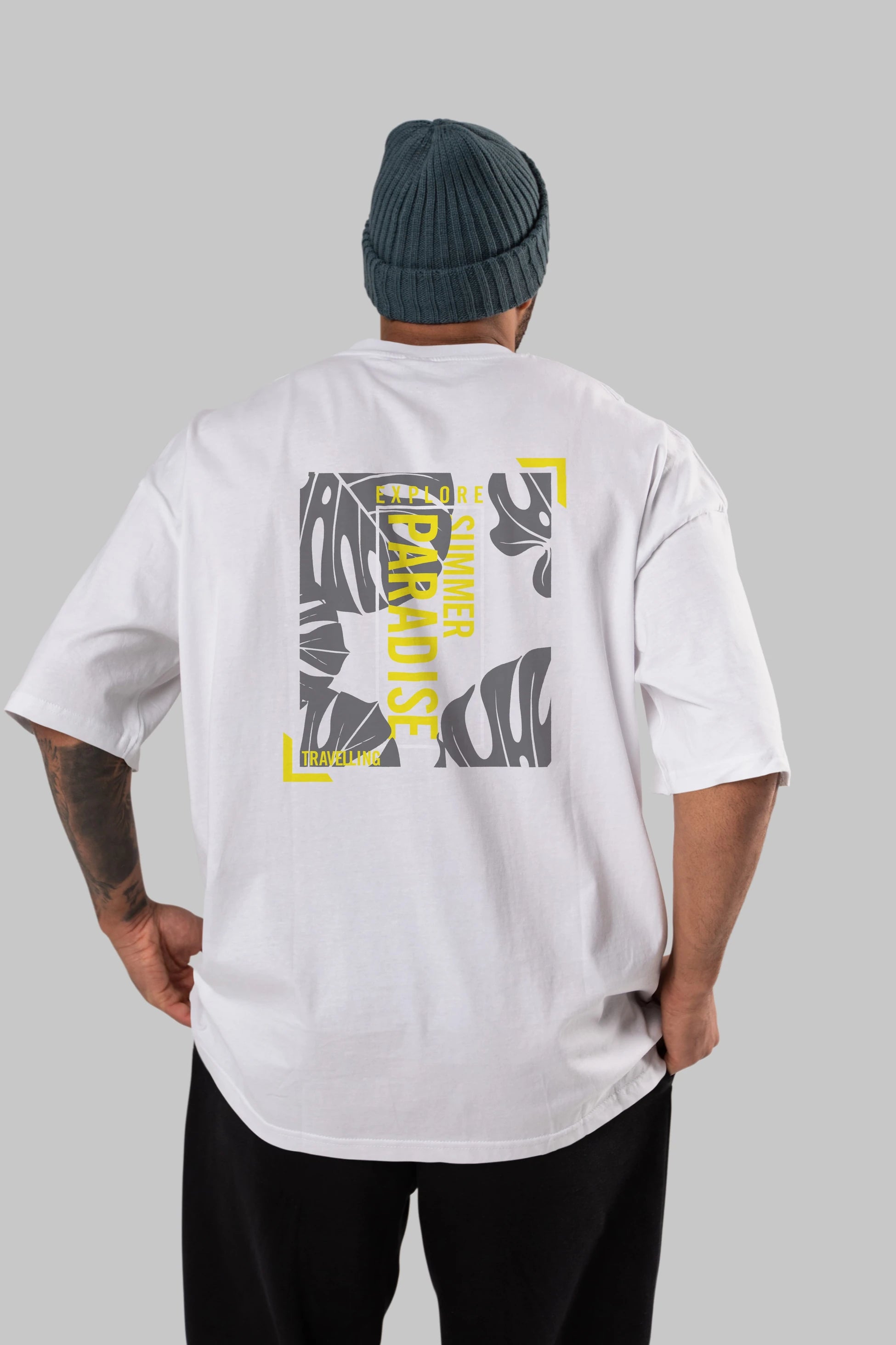 Explore Summer Arka Baskılı Oversize t-shirt Erkek Kadın Unisex