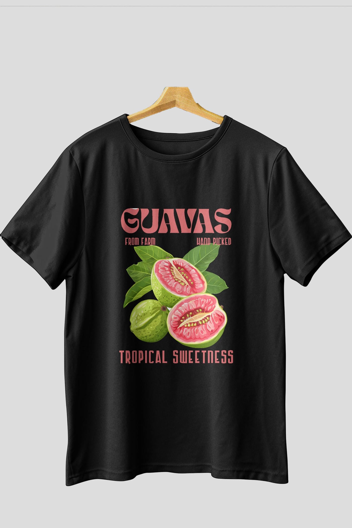 Guavas Ön Baskılı Oversize t-shirt Erkek Kadın Pamuk Bisiklet Yaka tişort