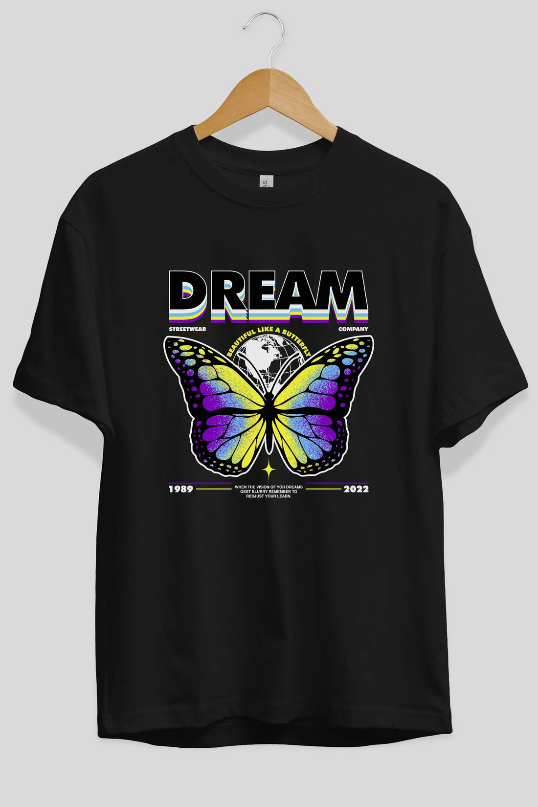 Dream Company Ön Baskılı Oversize t-shirt Erkek Kadın Unisex