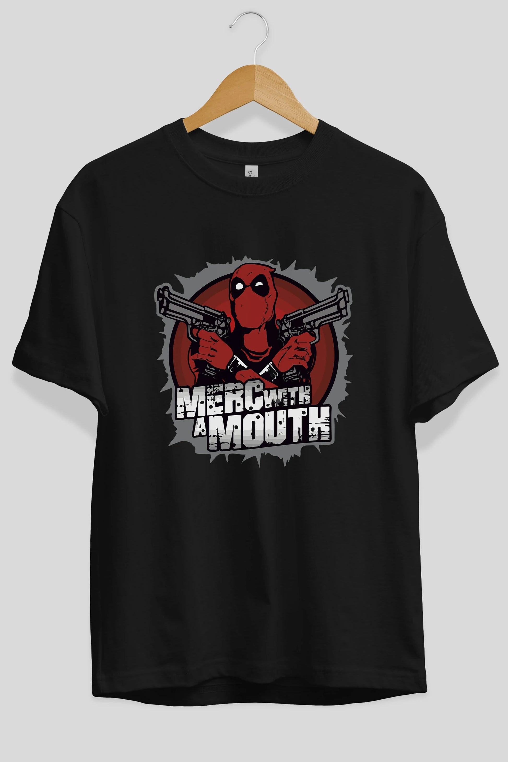 Deadpool (13) Ön Baskılı Oversize t-shirt Erkek Kadın Unisex %100 Pamuk Bisiklet Yaka tişort