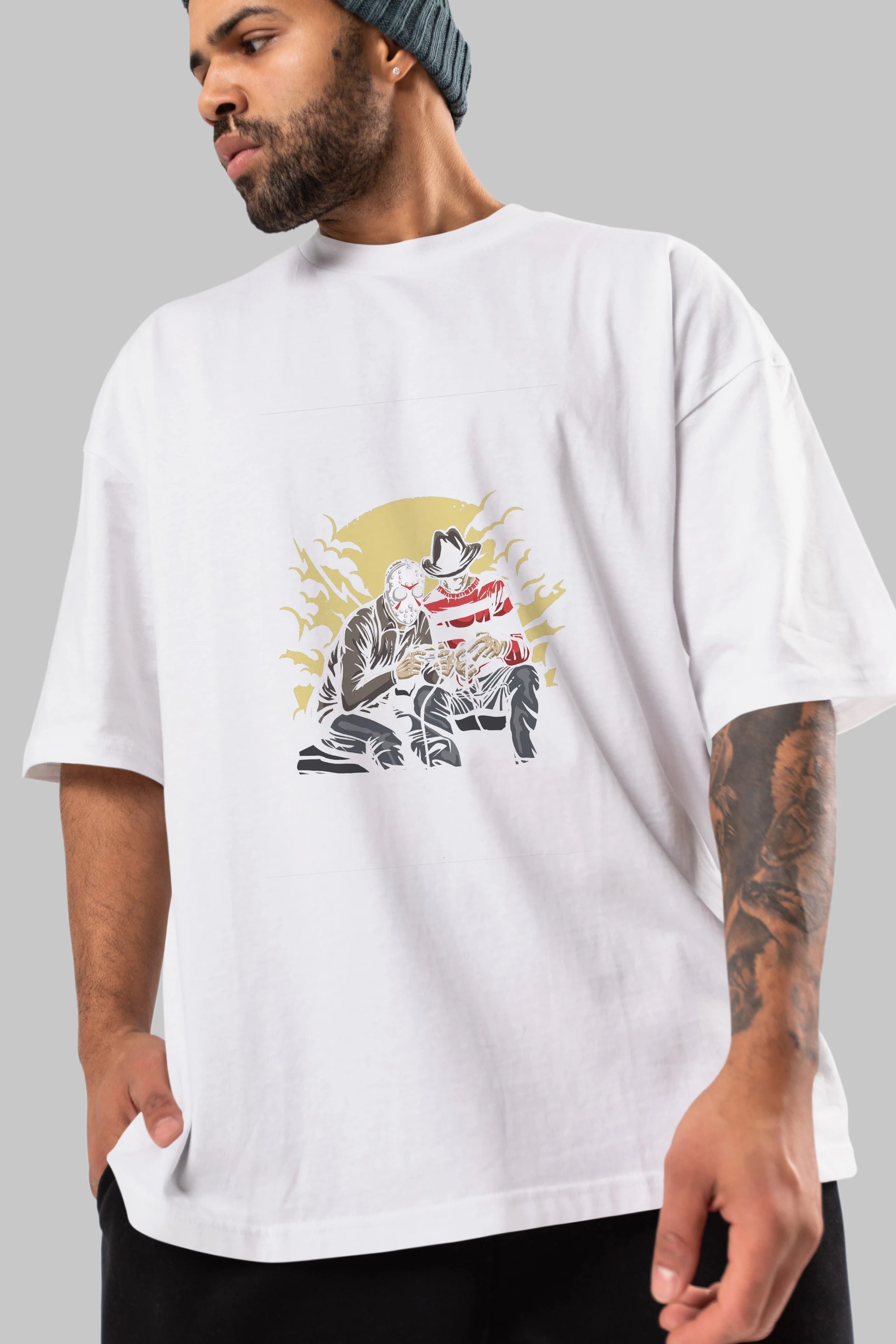 Dark Gamers Ön Baskılı Oversize t-shirt Erkek Kadın Unisex %100 Pamuk tişort