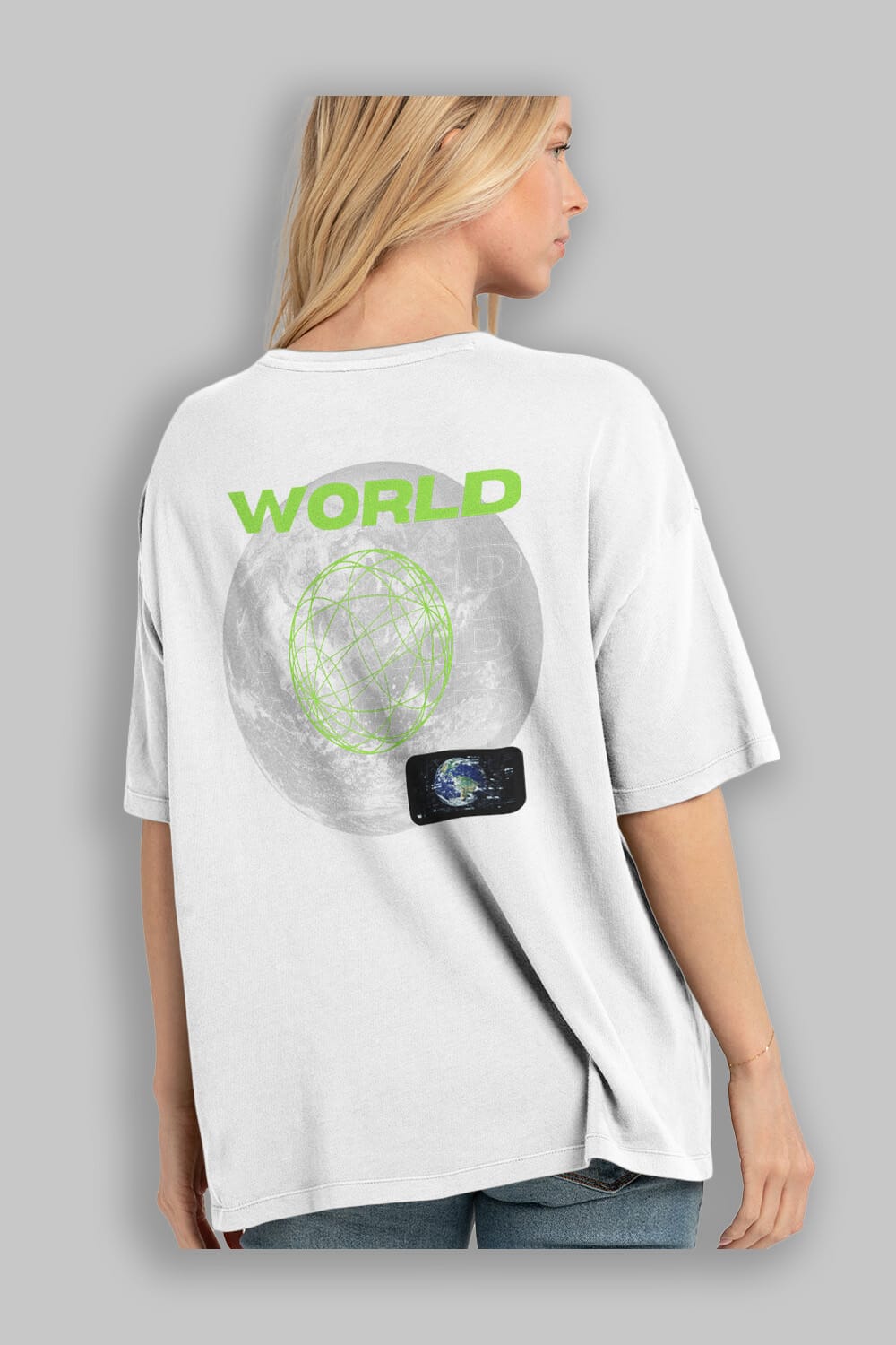 World Streetwear Arka Baskılı Oversize t-shirt Erkek Kadın Unisex