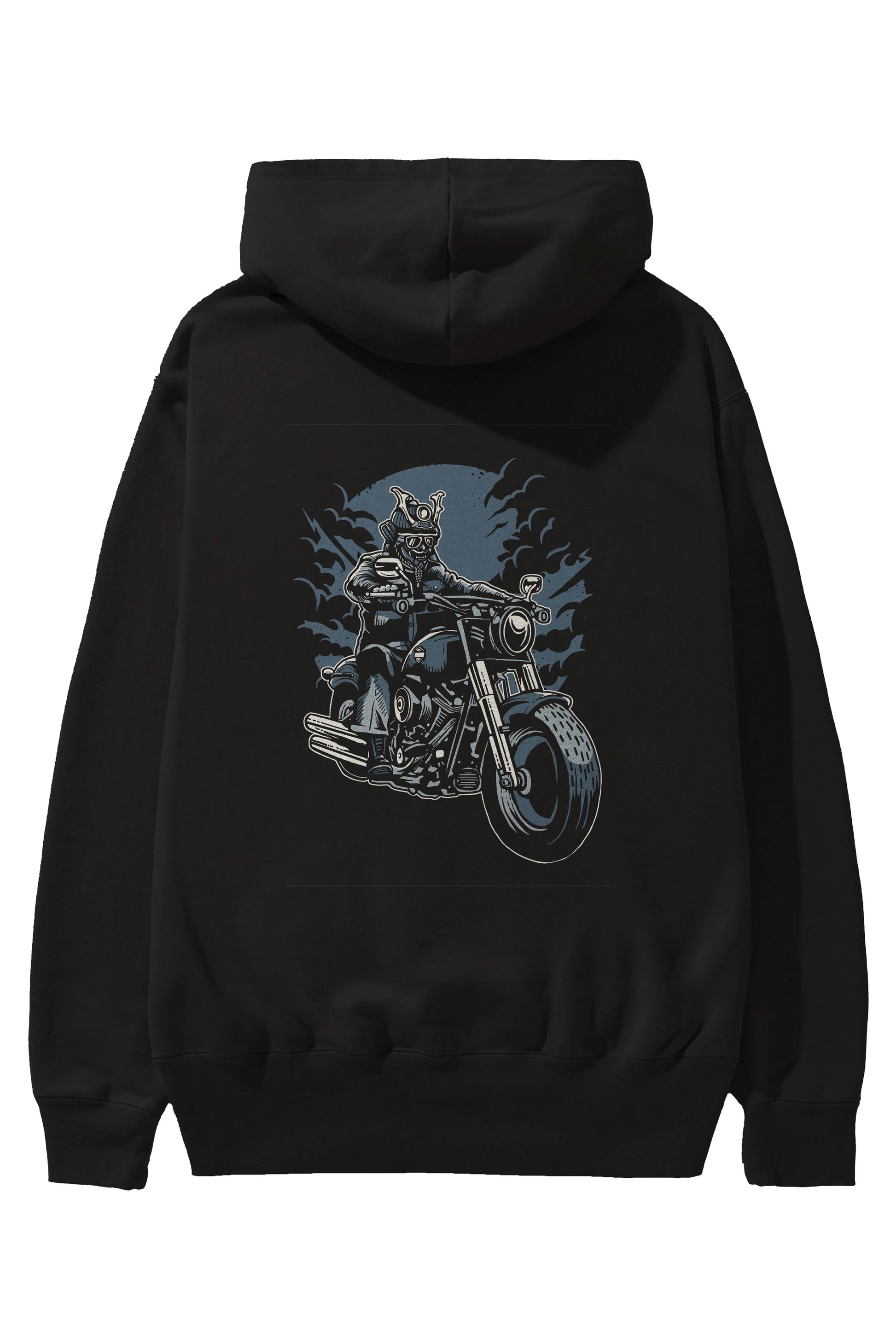 Samurai Ride Arka Baskılı Hoodie Oversize Kapüşonlu Sweatshirt Erkek Kadın Unisex