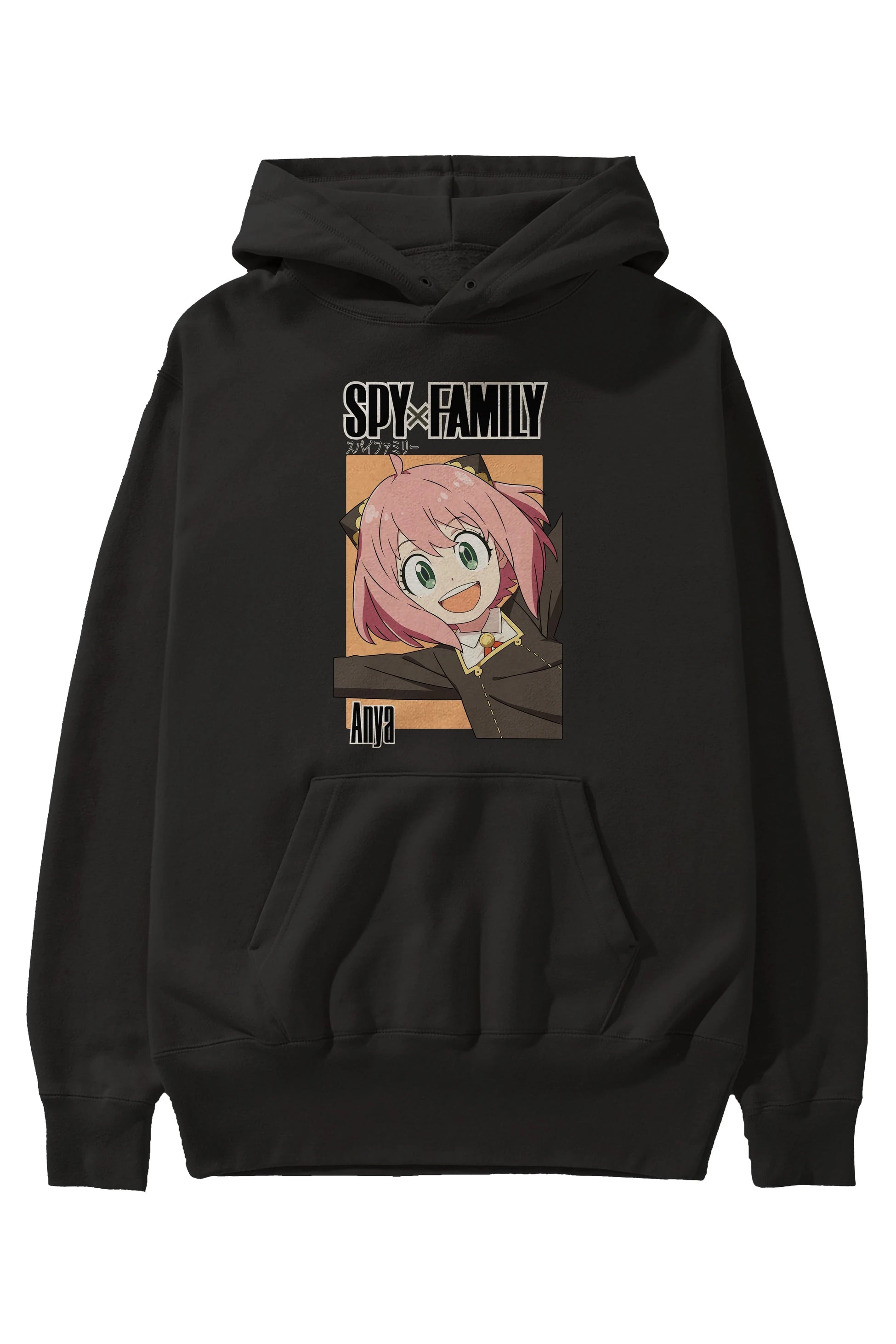 SPY X FAMILY Anya Anime Ön Baskılı Hoodie Oversize Kapüşonlu Sweatshirt Erkek Kadın Unisex