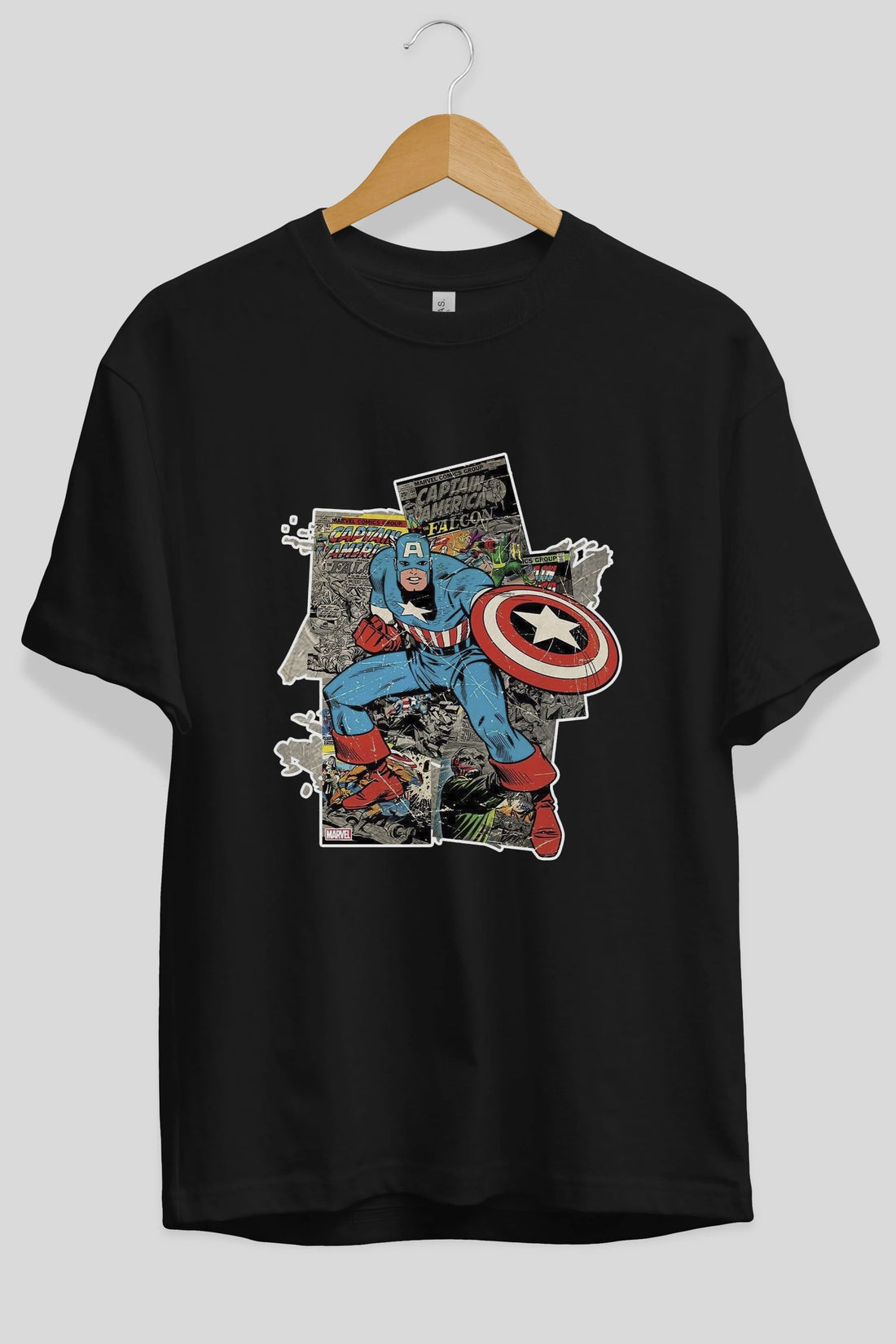 Captain America (2) Ön Baskılı Oversize t-shirt Erkek Kadın Unisex %100 Pamuk Bisiklet Yaka tişort
