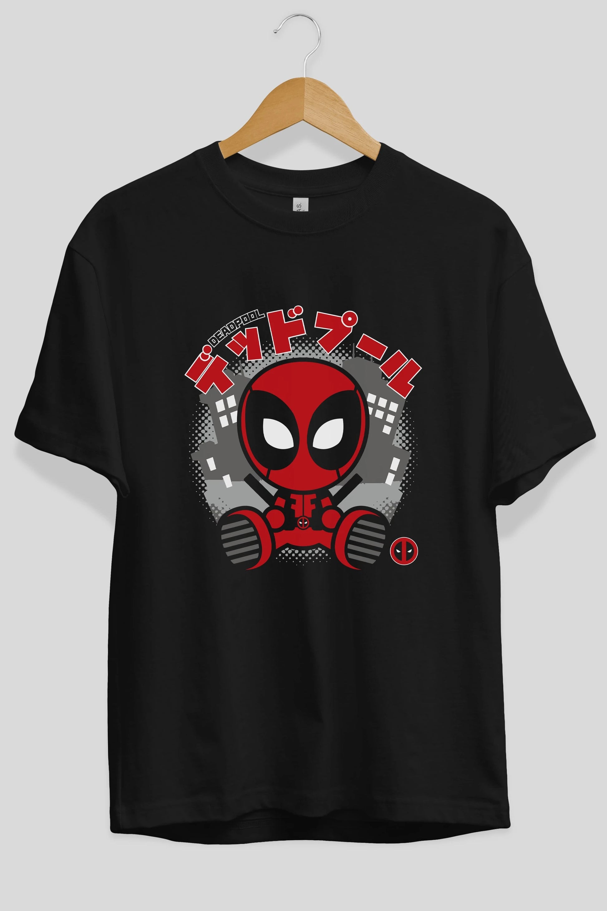 Deadpool (15) Ön Baskılı Oversize t-shirt Erkek Kadın Unisex %100 Pamuk Bisiklet Yaka tişort