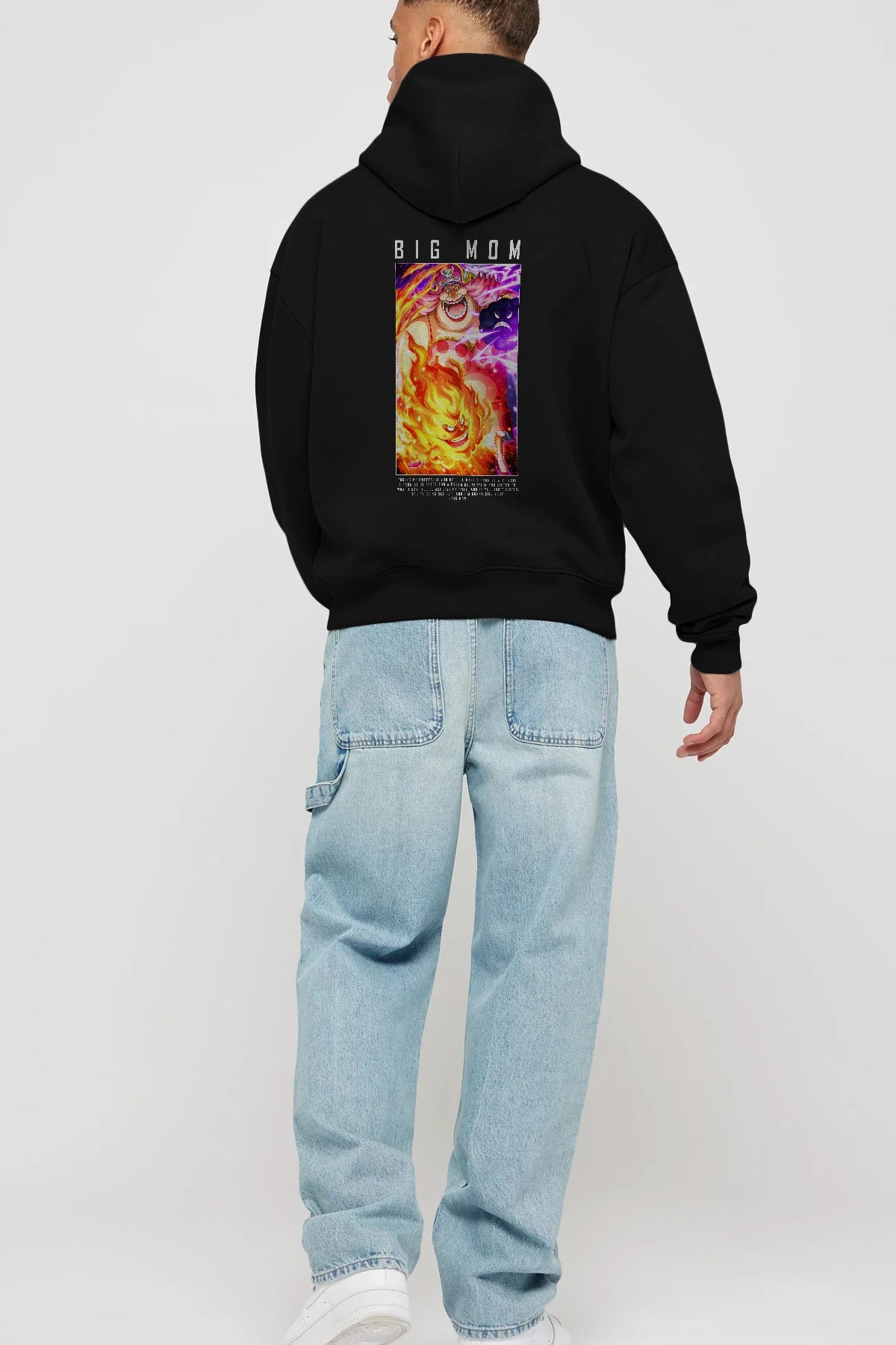 Charlotte Linlin Anime Arka Baskılı Hoodie Oversize Kapüşonlu Sweatshirt Erkek Kadın Unisex