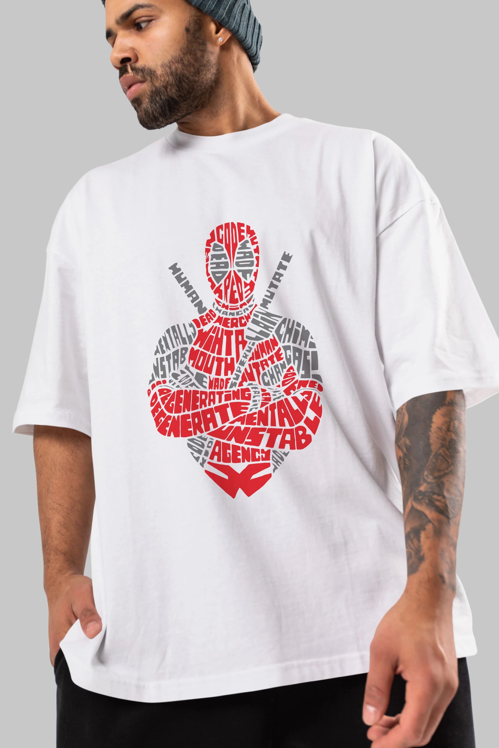 Deadpool (16) Ön Baskılı Oversize t-shirt Erkek Kadın Unisex %100 Pamuk Bisiklet Yaka tişort