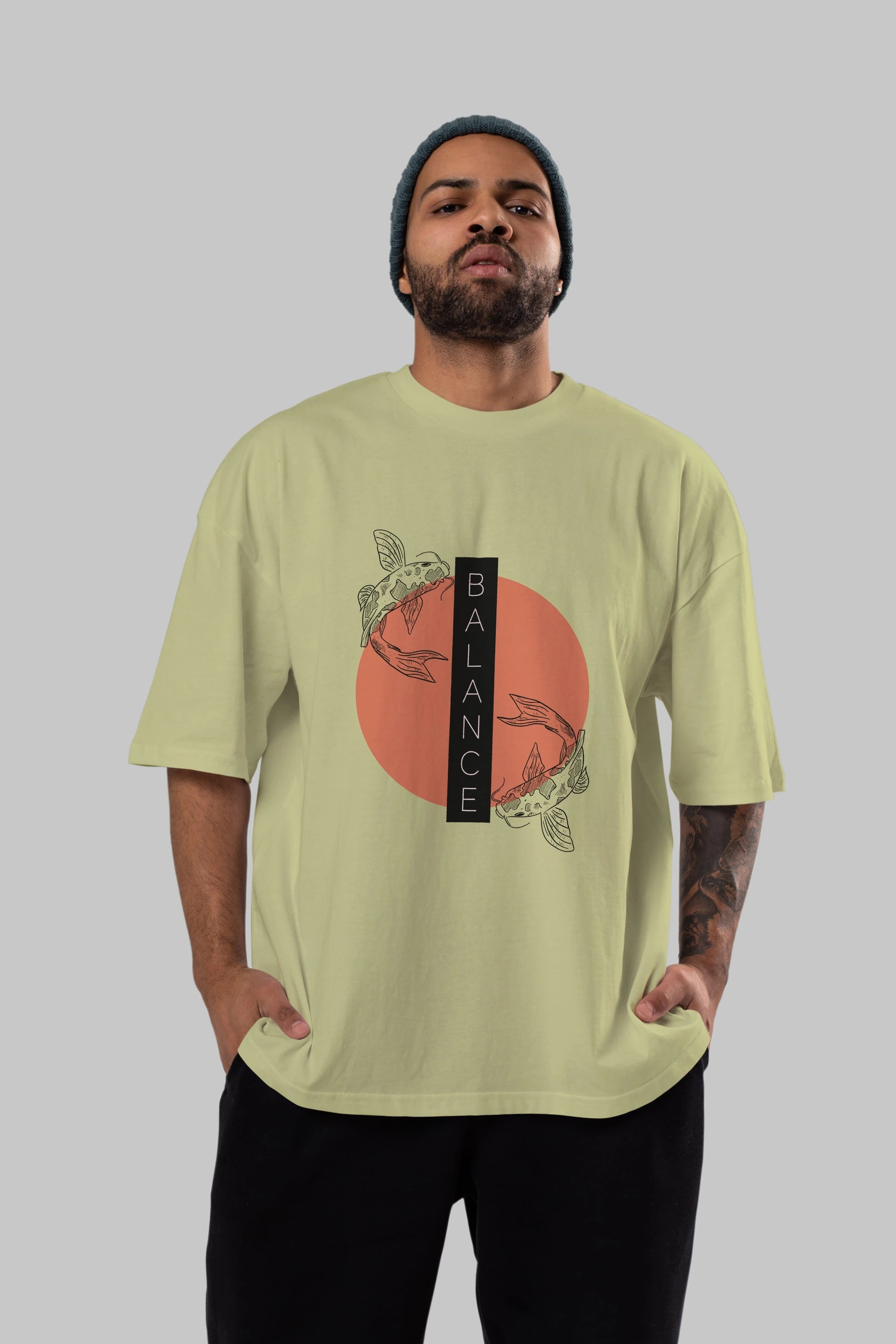 Balance 2 Yazılı Ön Baskılı Oversize t-shirt Erkek Kadın Unisex