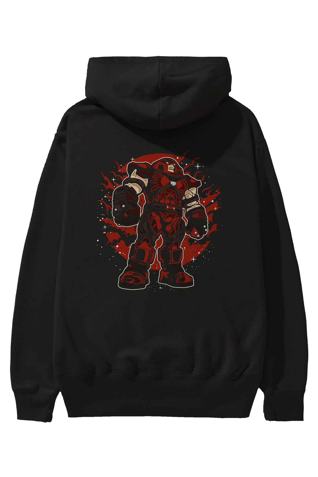 JUGERNAUT Arka Baskılı Hoodie Oversize Kapüşonlu Sweatshirt Erkek Kadın Unisex