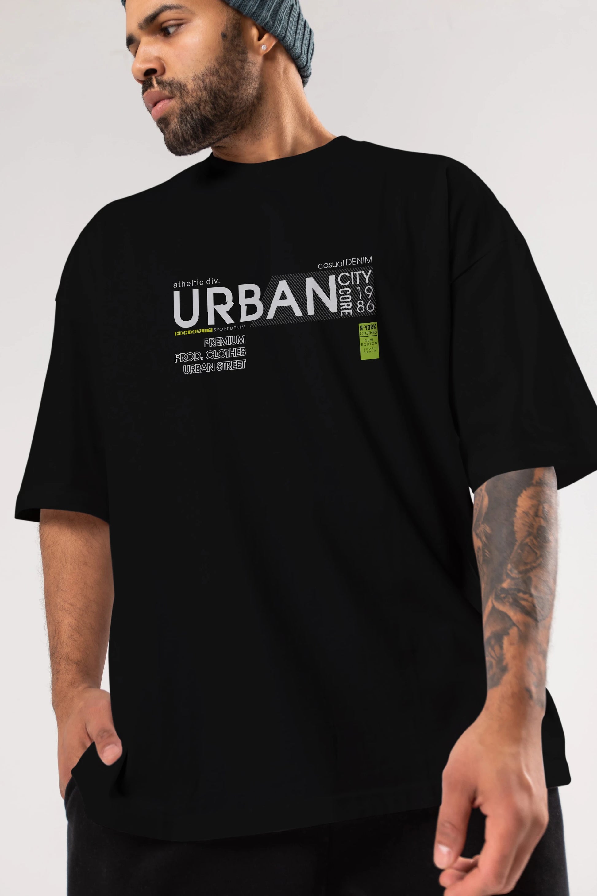 Urban Ön Baskılı Oversize t-shirt Erkek Kadın Unisex