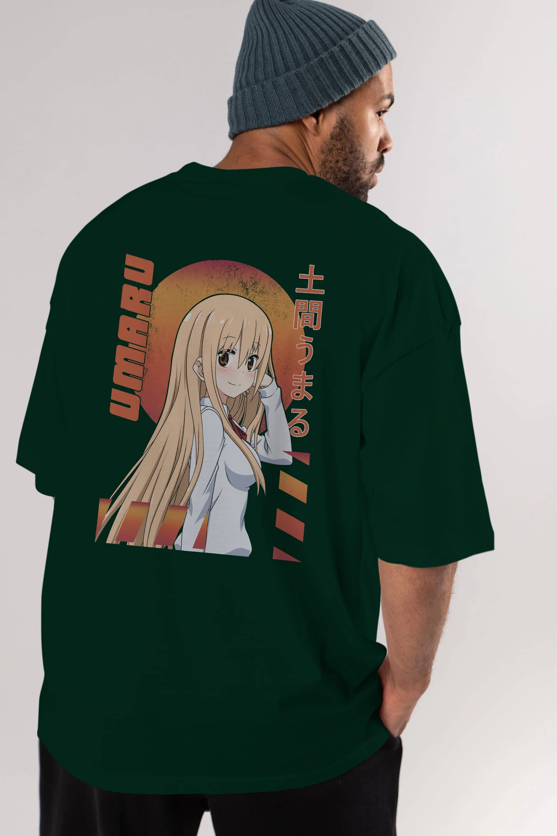 Umaru Doma 5 Anime Arka Baskılı Oversize t-shirt Erkek Kadın Unisex