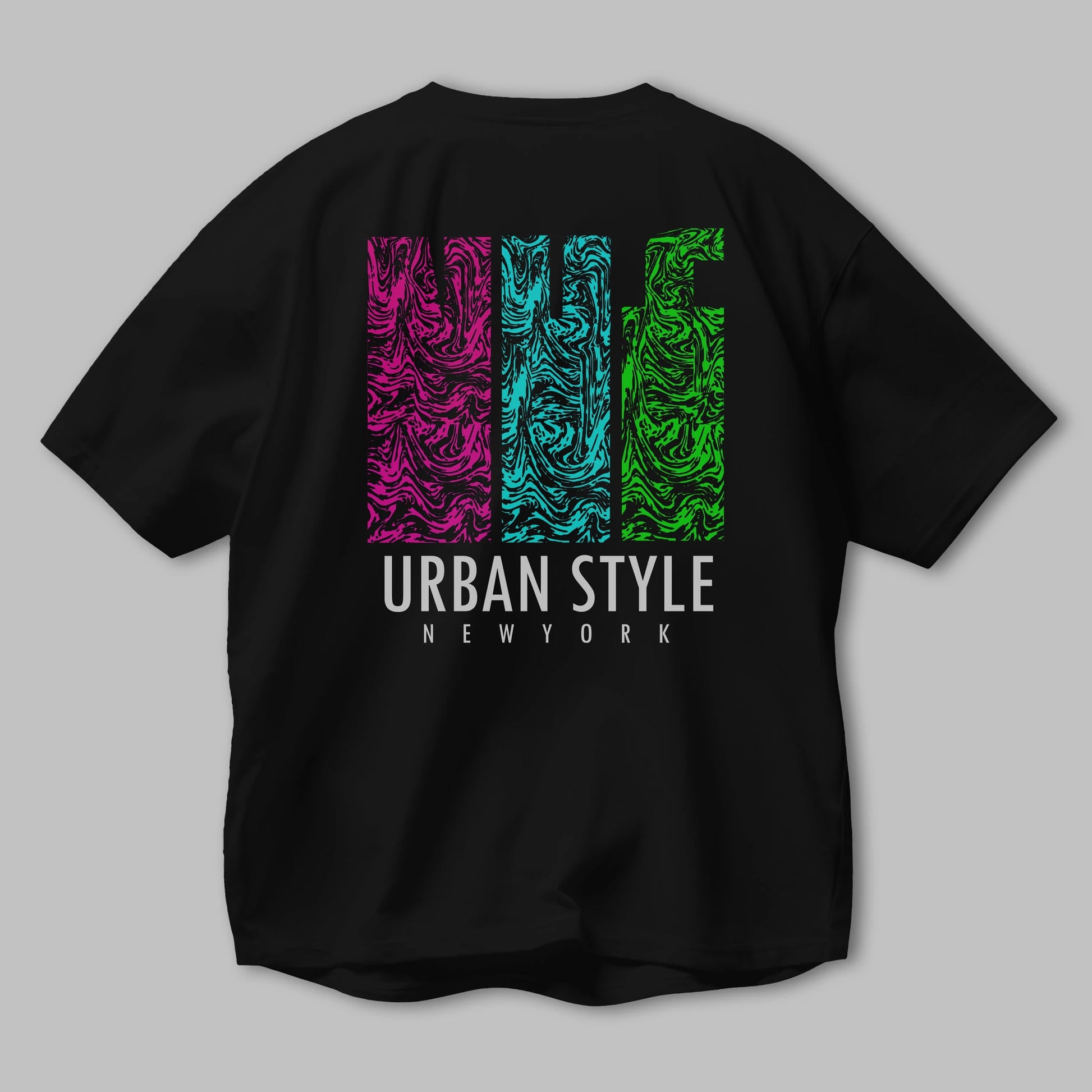 Urban Style Newyork Arka Baskılı Oversize t-shirt Erkek Kadın Unisex