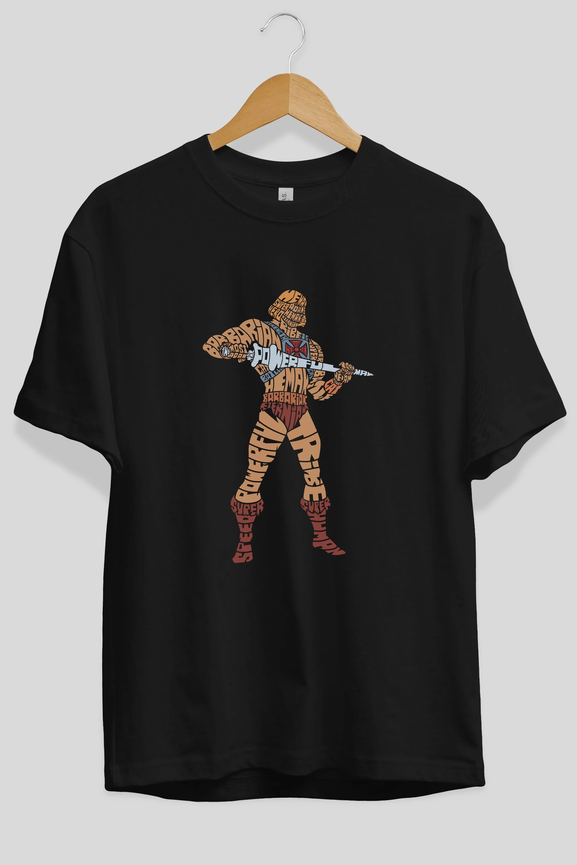 Heman Ön Baskılı Oversize t-shirt %100 pamuk Erkek Kadın Unisex