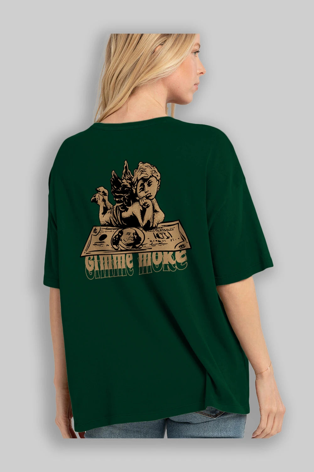 Gimme More Arka Baskılı Oversize t-shirt Erkek Kadın Unisex