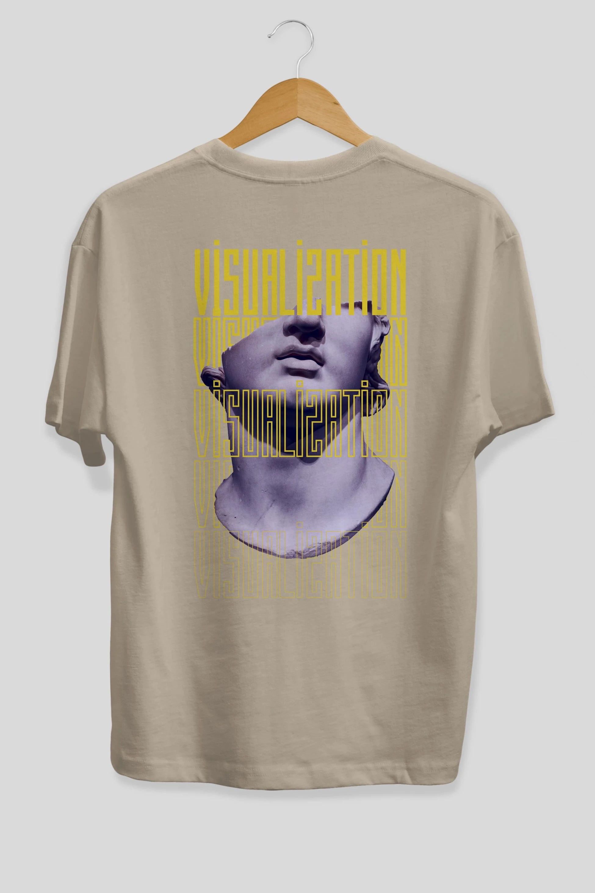 Visualization Yazılı Arka Baskılı Oversize t-shirt Erkek Kadın Unisex