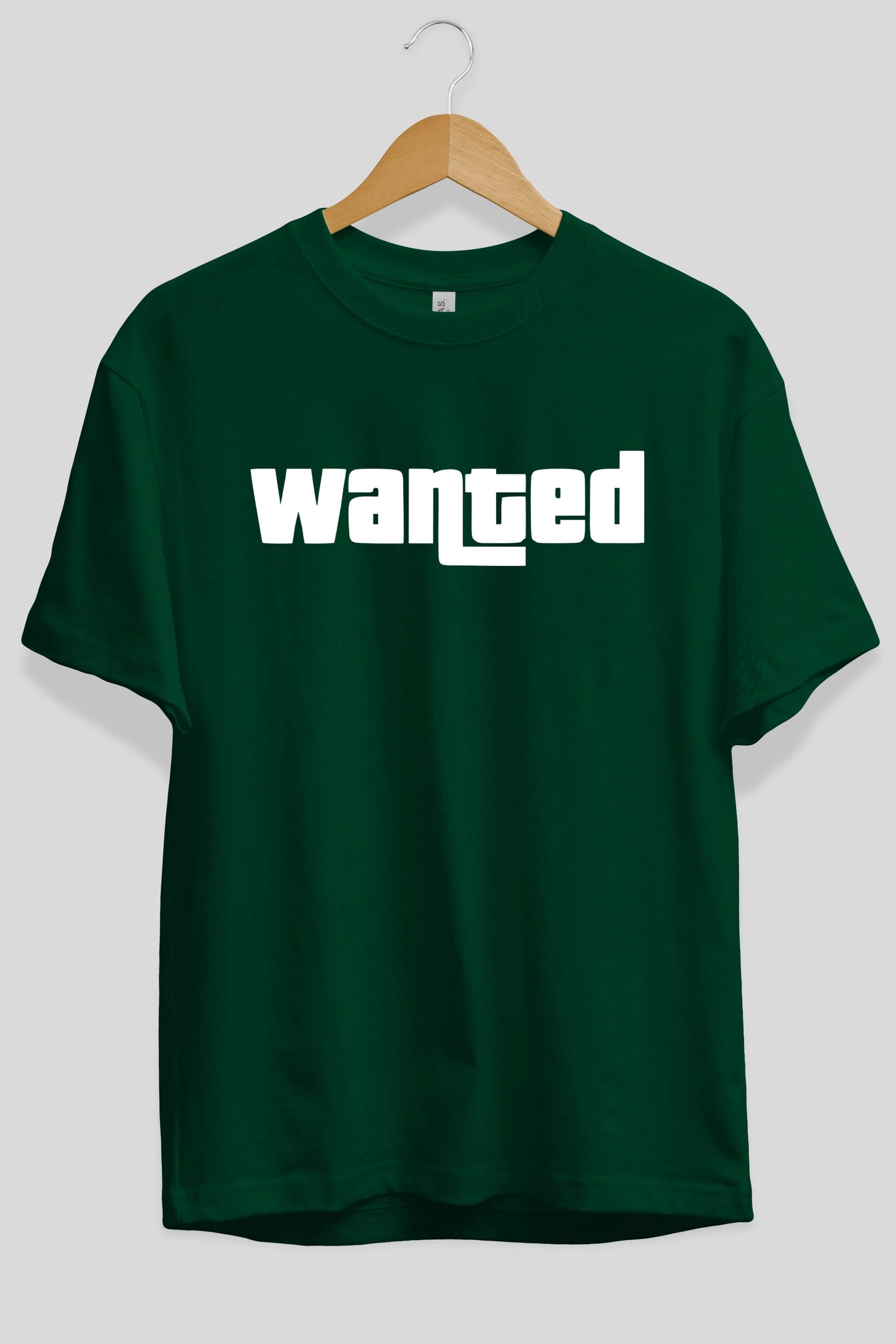 Wanted Ön Baskılı Oversize t-shirt %100 pamuk Erkek Kadın Unisex