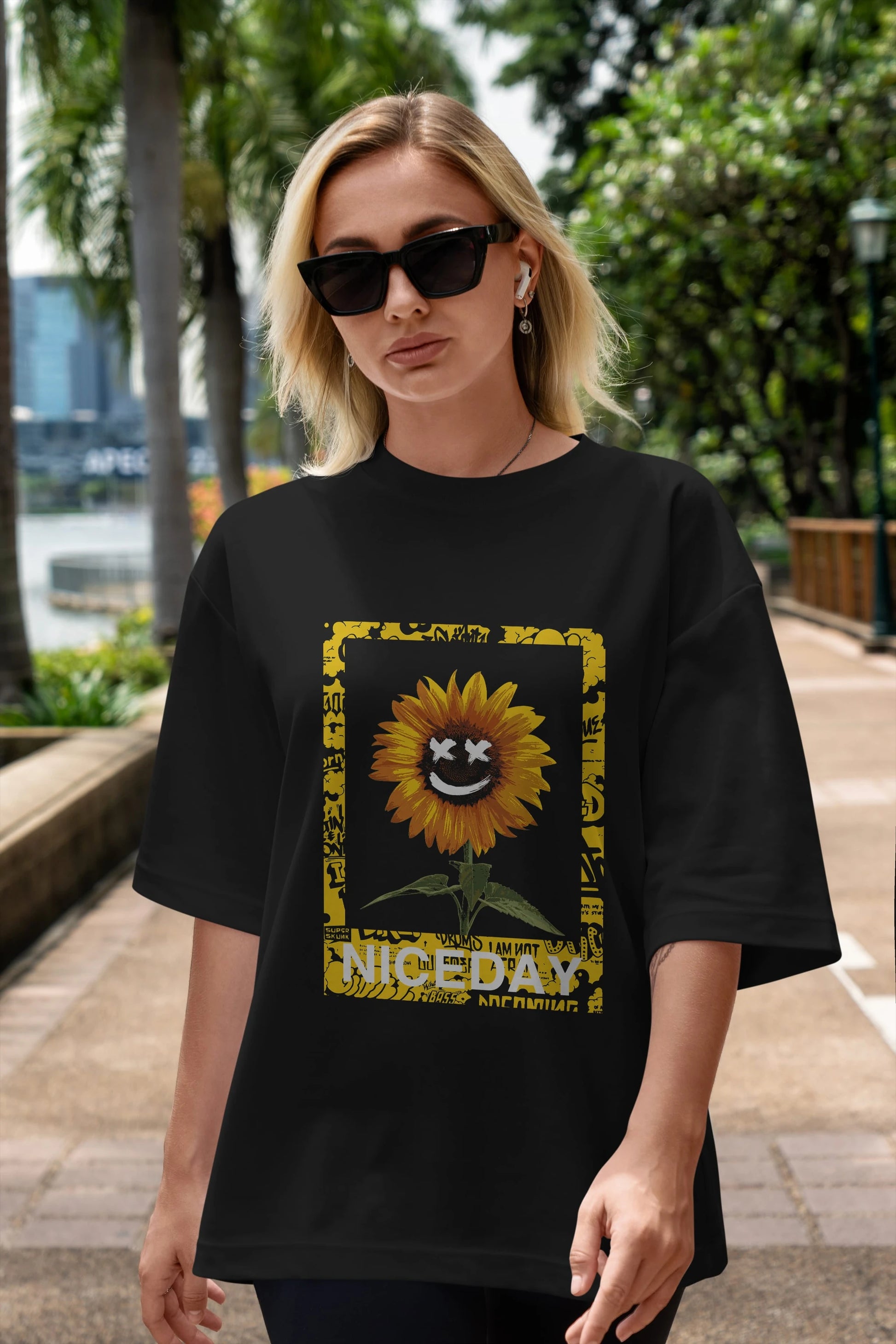 Niceday Streewear Ön Baskılı Oversize t-shirt Erkek Kadın Unisex