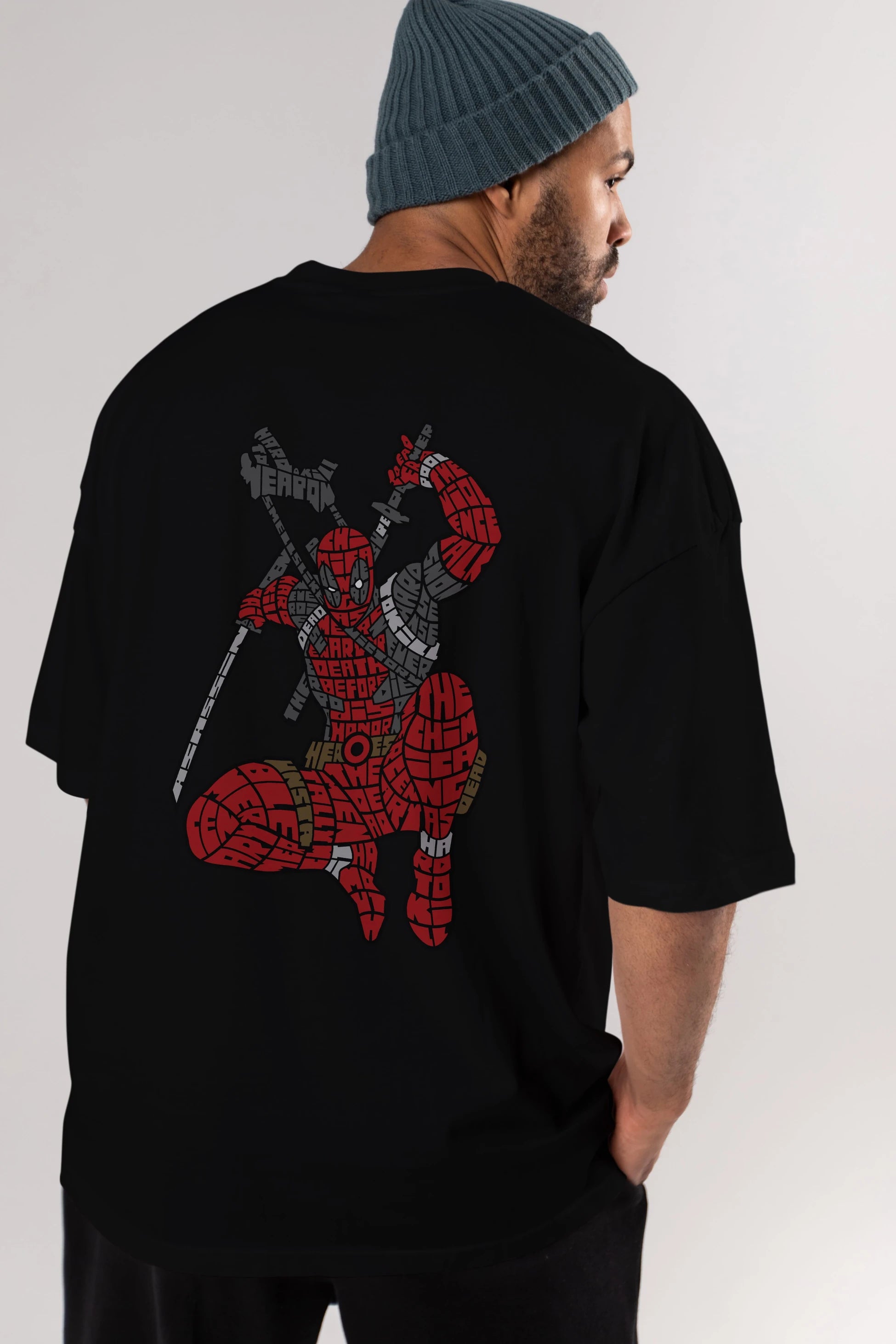 Chimichanga Arka Baskılı Oversize t-shirt %100 pamuk Erkek Kadın Unisex