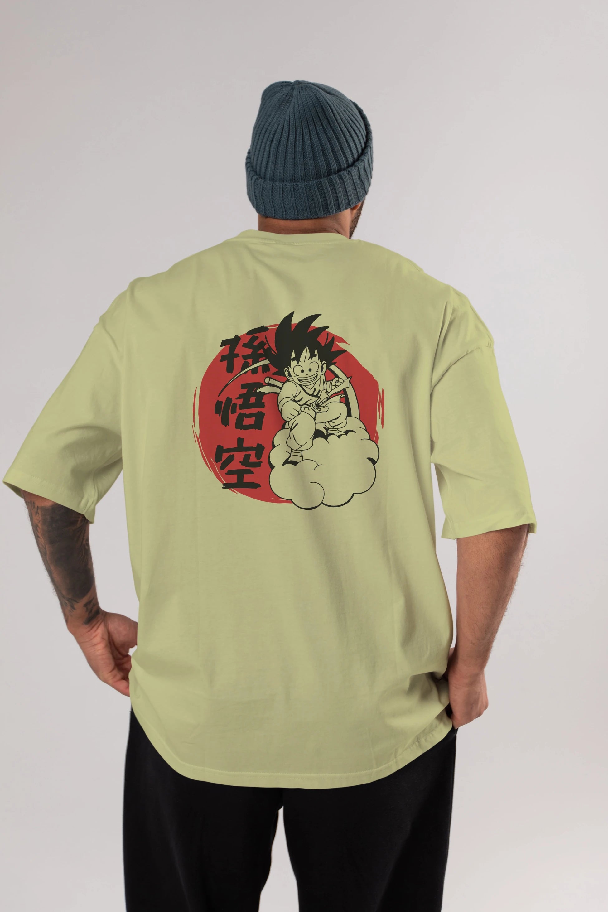 DRAGON BALL Anime Arka Baskılı Oversize t-shirt Erkek Kadın Unisex