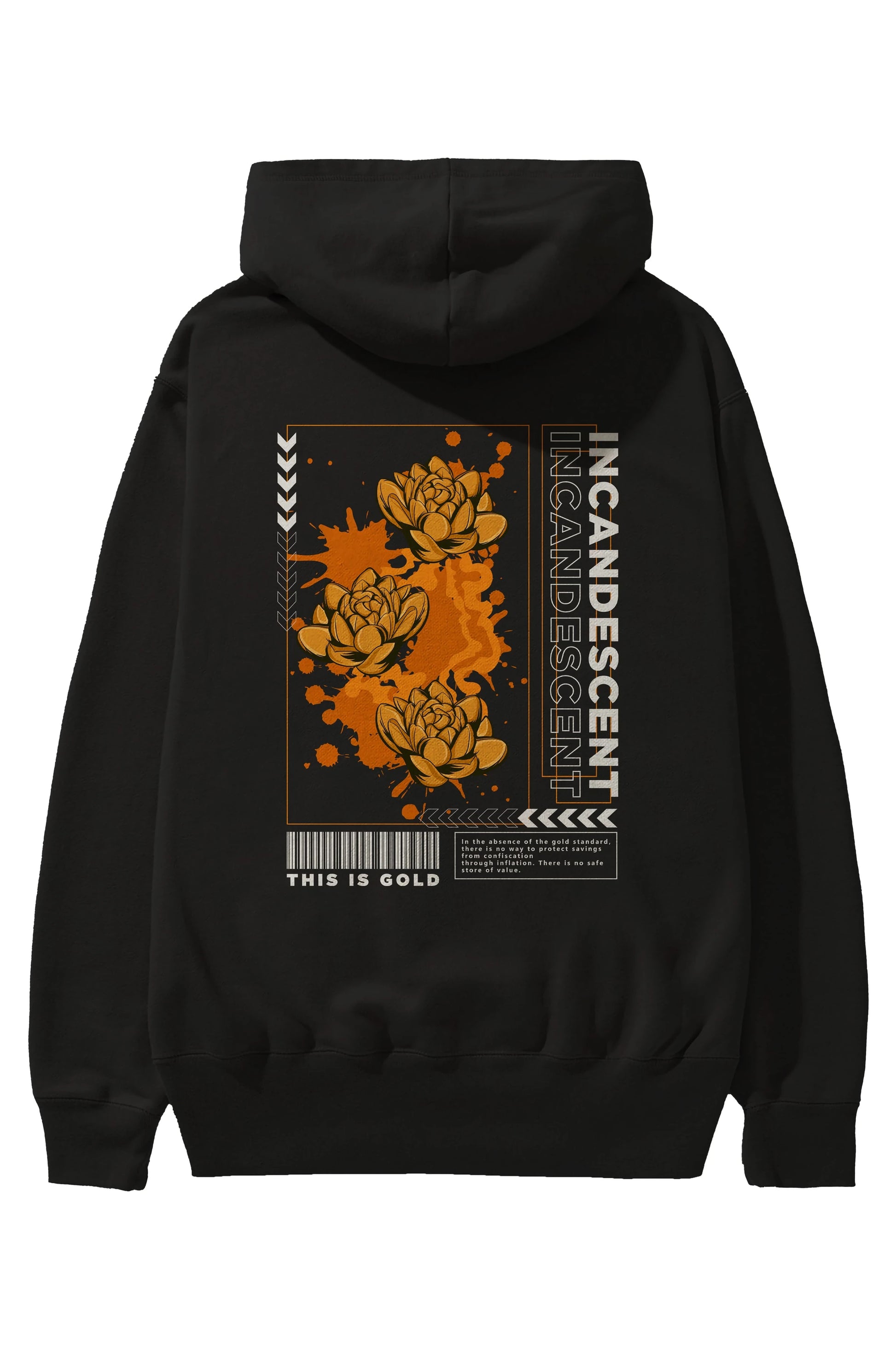 Incandescent Arka Baskılı Hoodie Oversize Kapüşonlu Sweatshirt Erkek Kadın Unisex