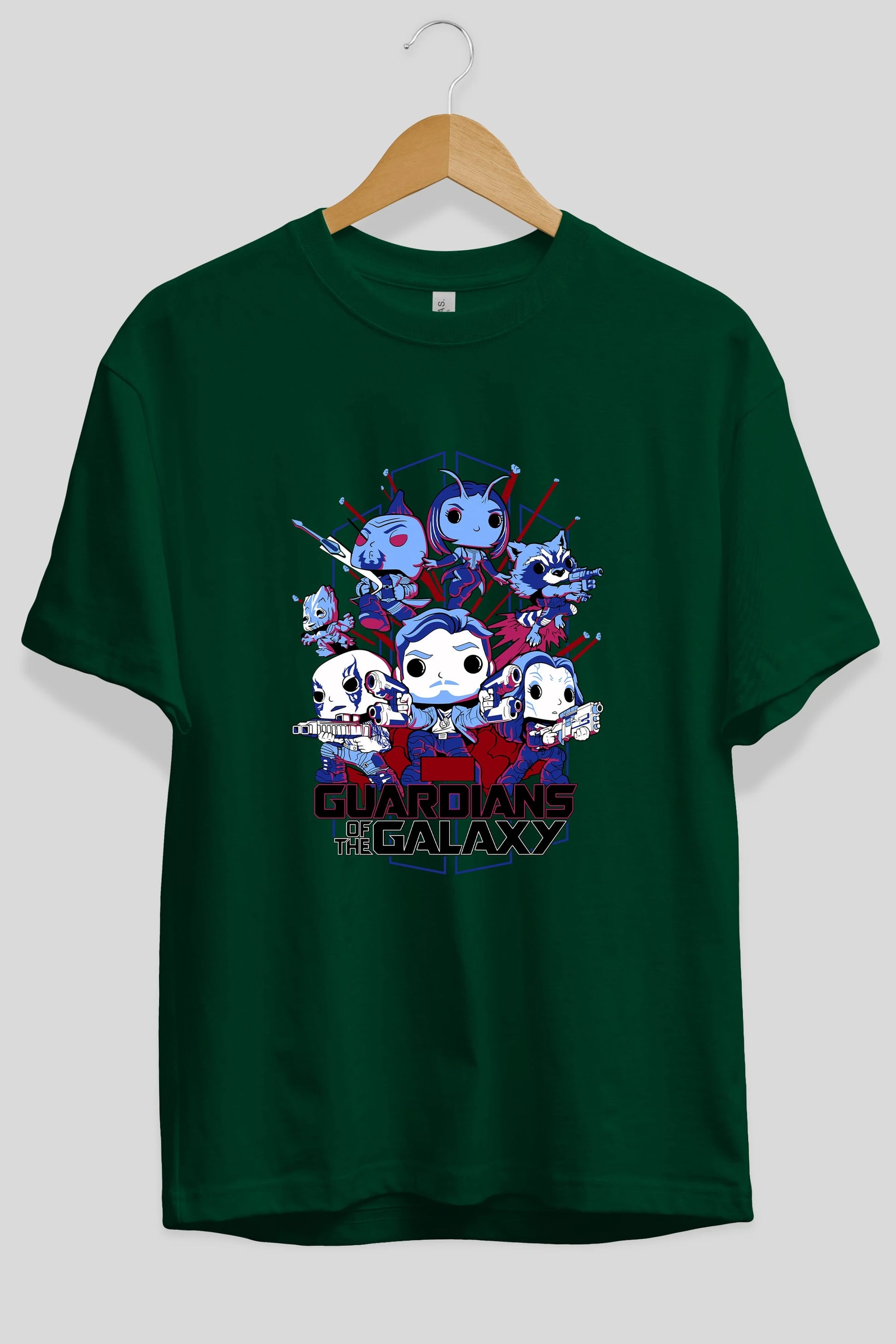 Guardians of the Galaxy Ön Baskılı Oversize t-shirt Erkek Kadın Unisex %100 Pamuk Bisiklet Yaka tişort