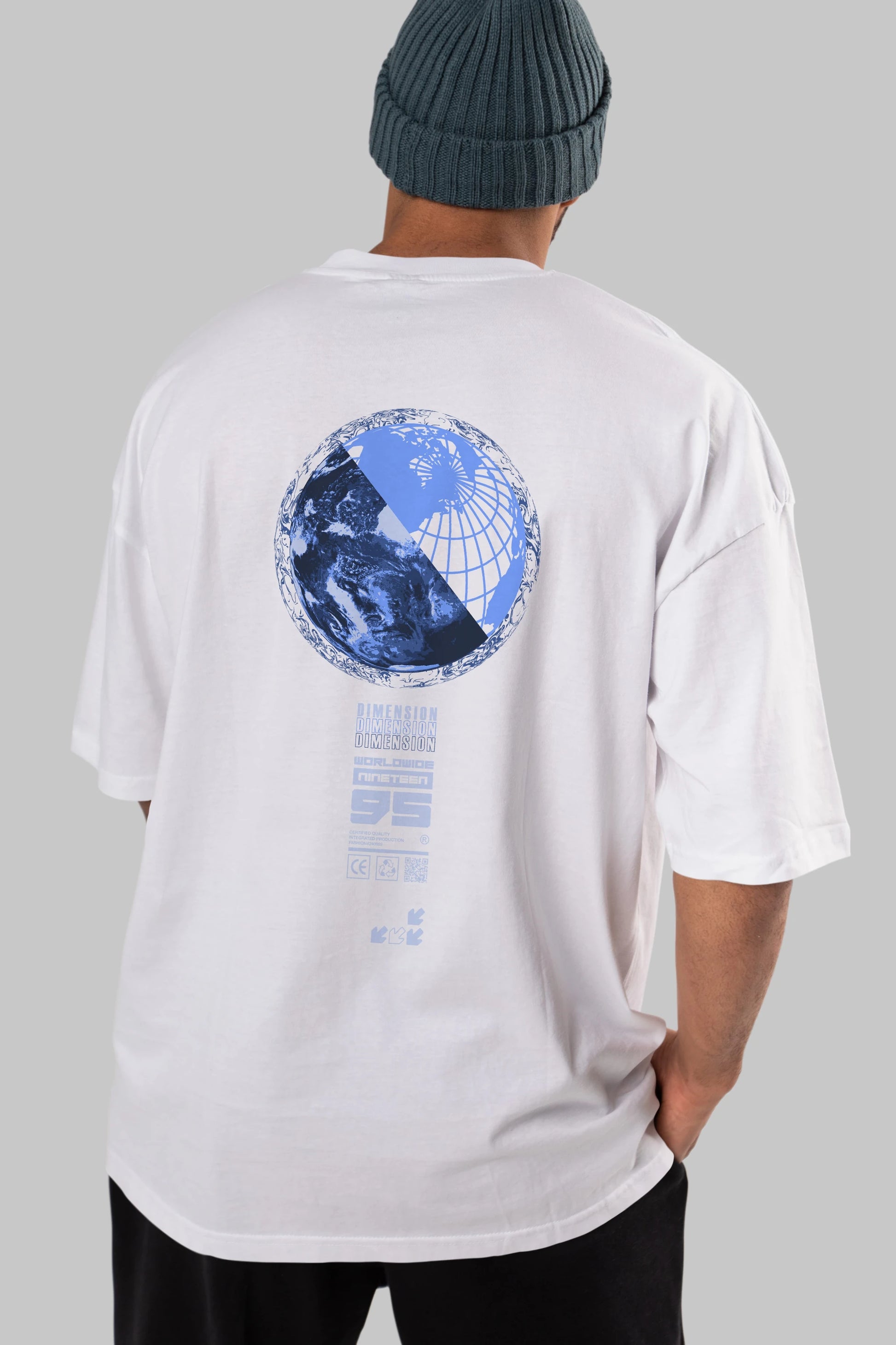 Dimension 95 Arka Baskılı Oversize t-shirt Erkek Kadın Unisex