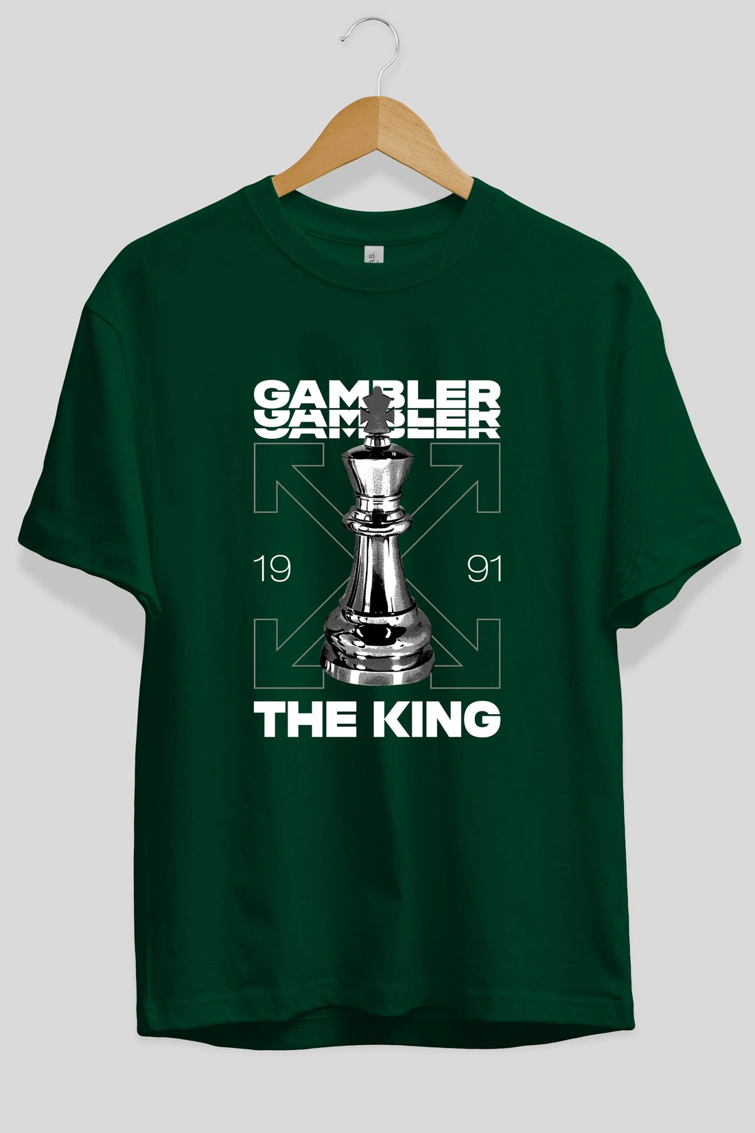 Gambler The King Ön Baskılı Oversize t-shirt Erkek Kadın Unisex