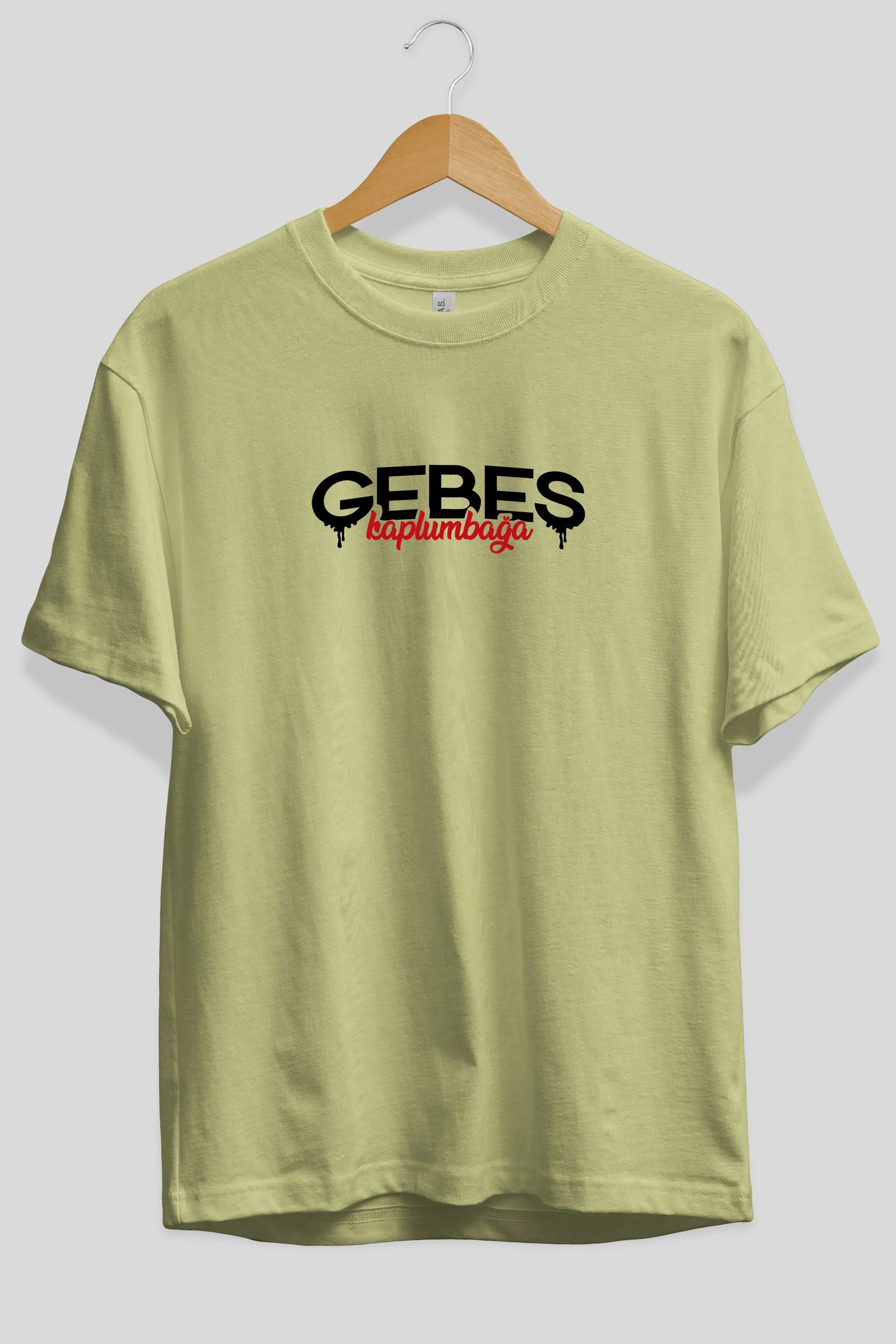 Gebeş Kaplumbağa Ön Baskılı Oversize t-shirt %100 pamuk Erkek Kadın Unisex
