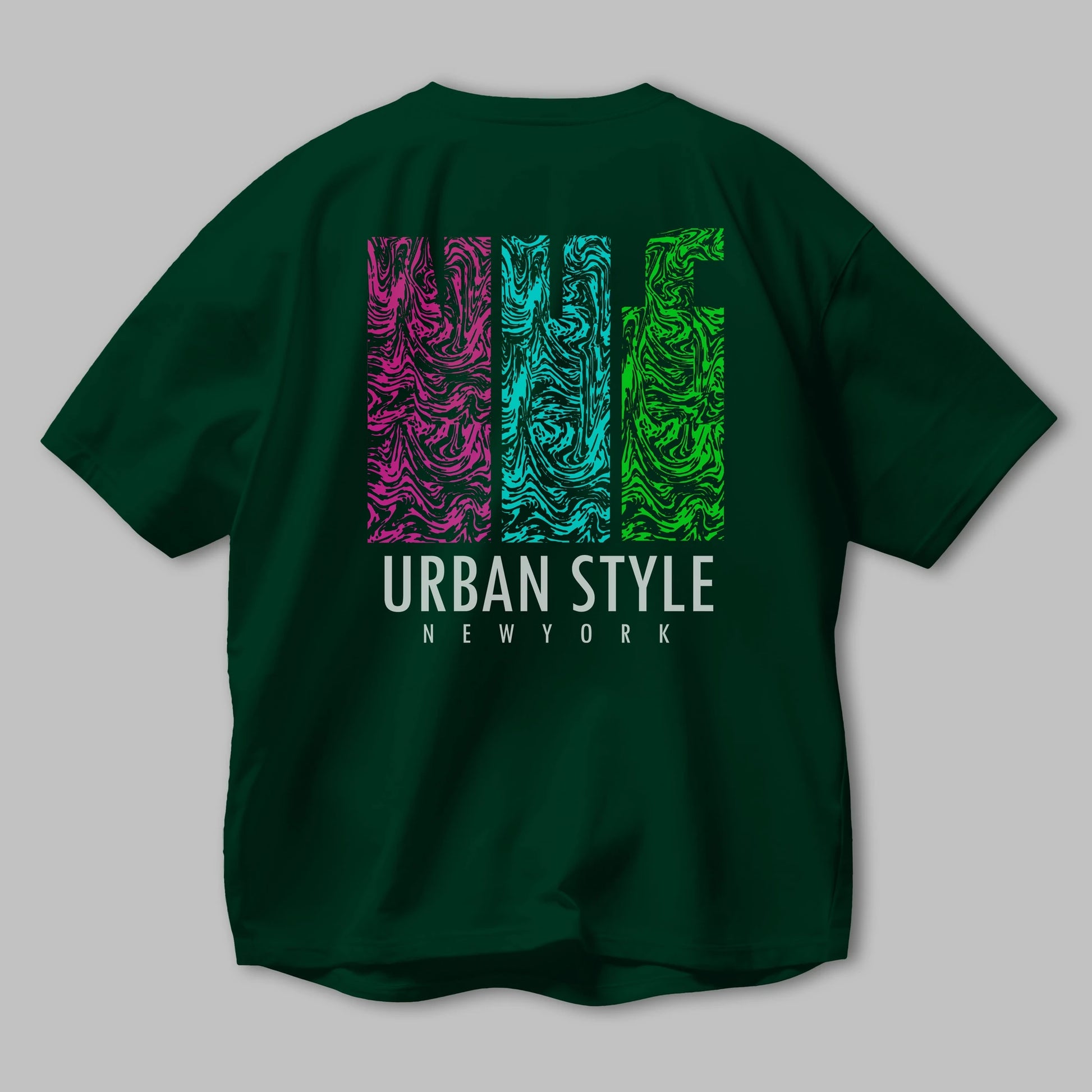 Urban Style Newyork Arka Baskılı Oversize t-shirt Erkek Kadın Unisex