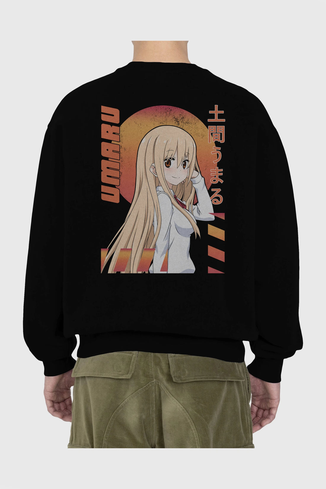 Umaru Doma 5 Anime Arka Baskılı Oversize Sweatshirt Erkek Kadın Unisex