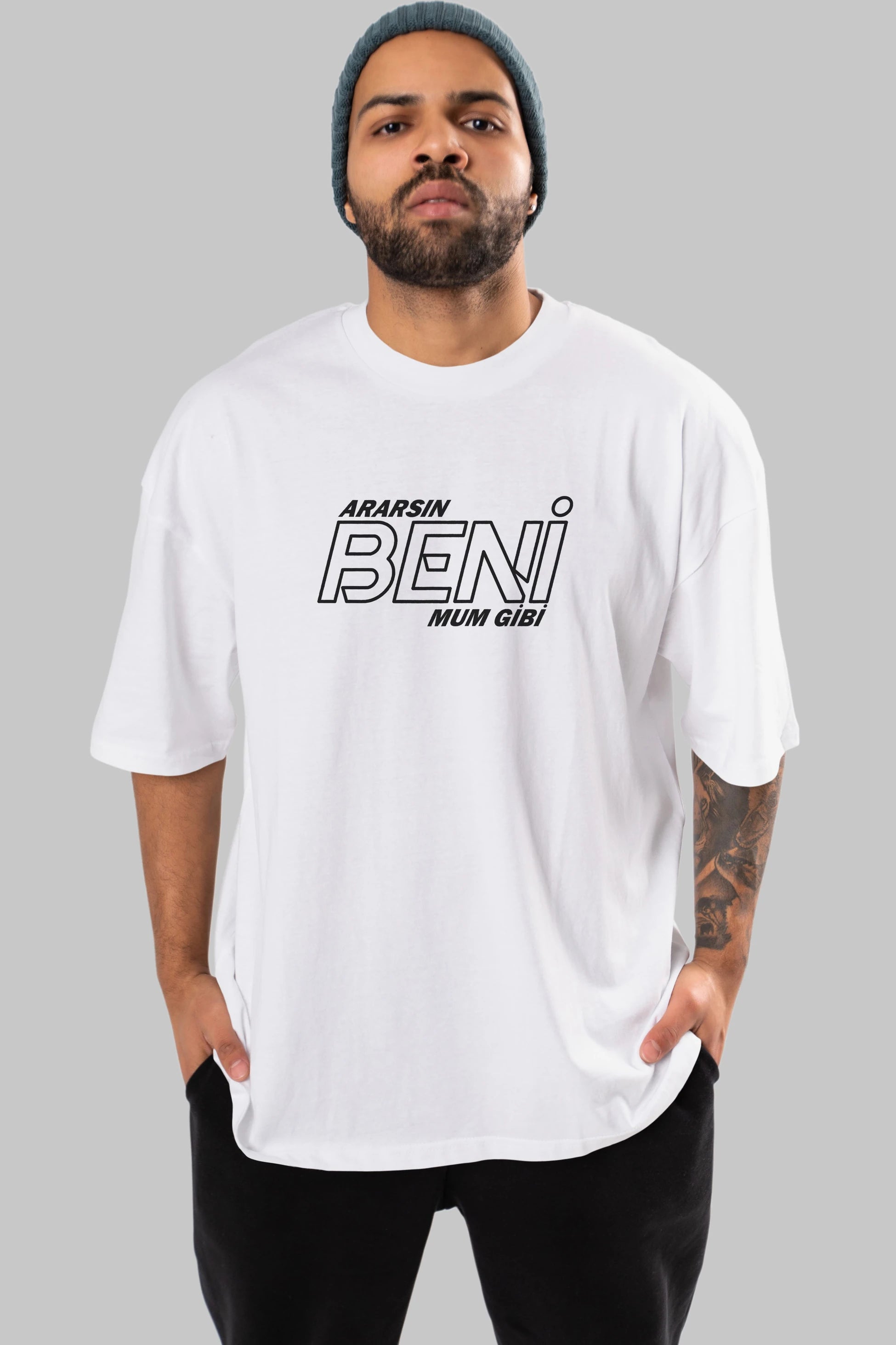 Ararsın Beni Mum Gibi Ön Baskılı Oversize t-shirt %100 pamuk Erkek Kadın Unisex