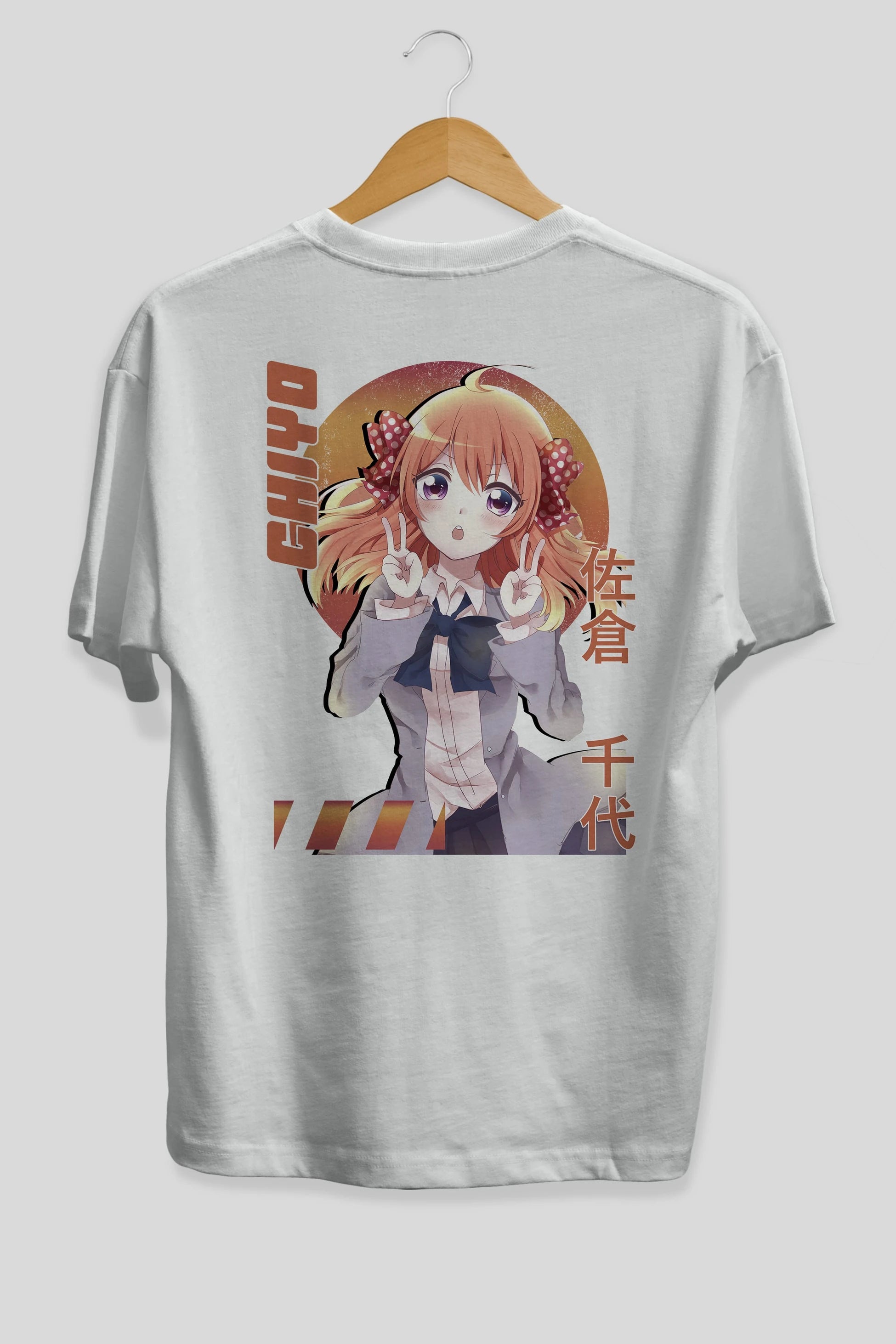 Chiyo Sakura 5 Anime Arka Baskılı Oversize t-shirt Erkek Kadın Unisex