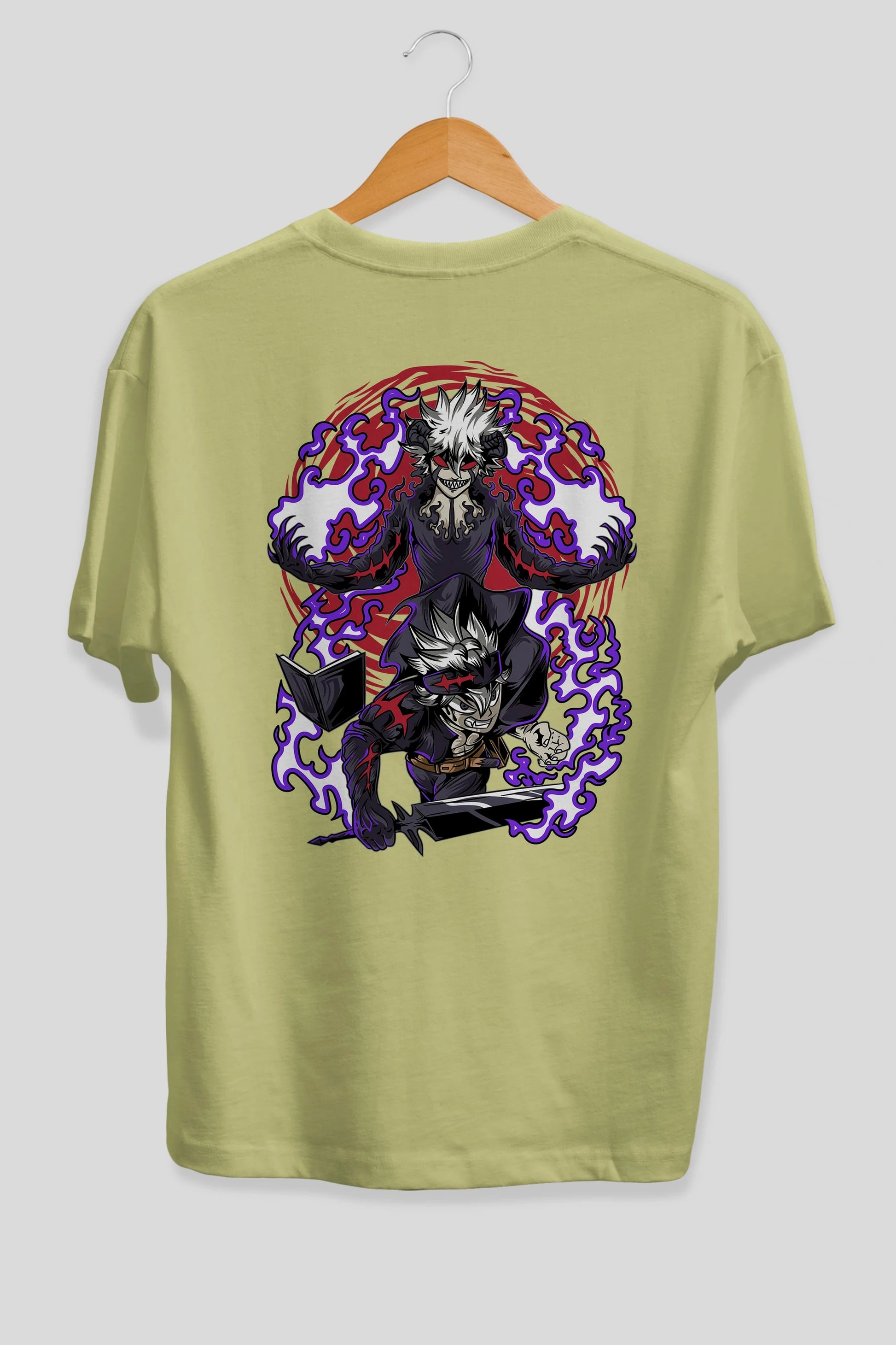 BLACK CLOVER DEVIL UNION Anime Arka Baskılı Oversize t-shirt Erkek Kadın Unisex