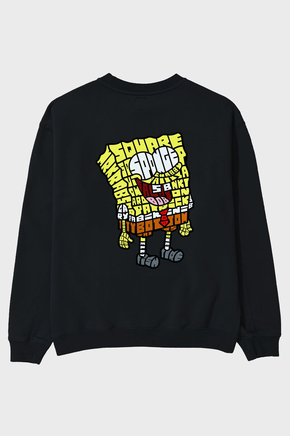 Yellow Sponge Arka Baskılı Oversize Sweatshirt Erkek Kadın Unisex