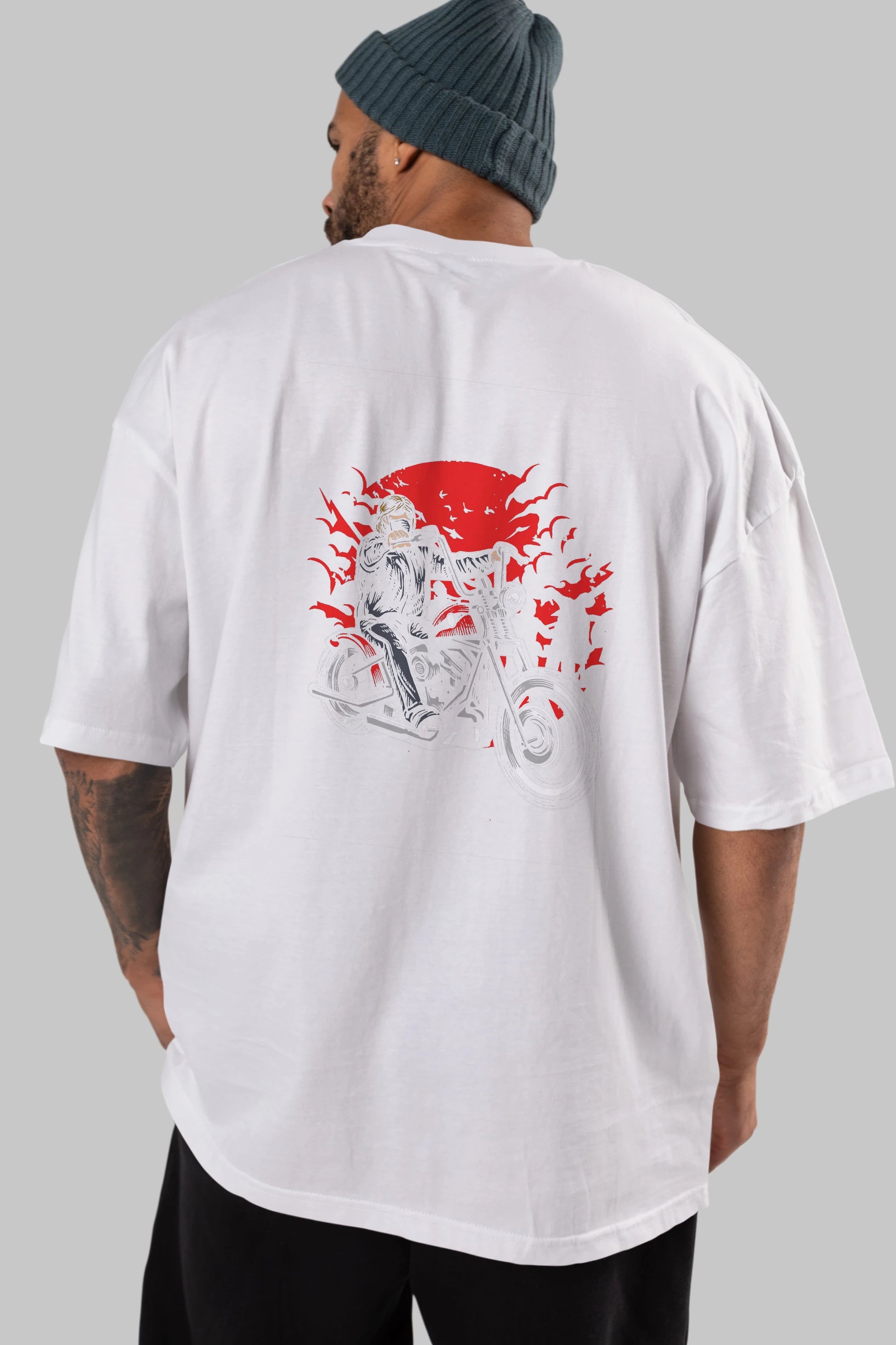 Zombie Slayer Arka Baskılı Oversize t-shirt Erkek Kadın Unisex %100 Pamuk