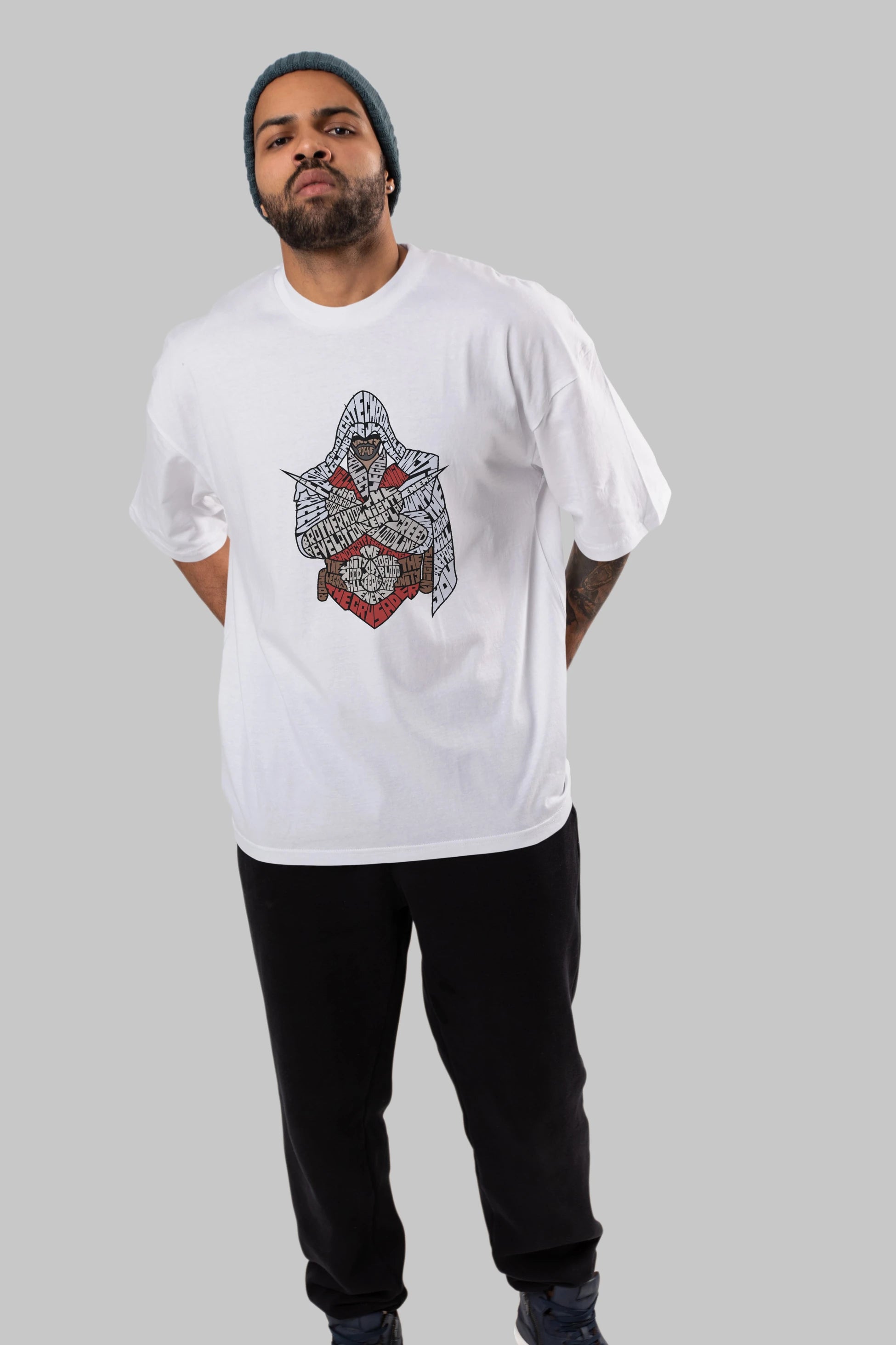 Assassins Ön Baskılı Oversize t-shirt %100 pamuk Erkek Kadın Unisex