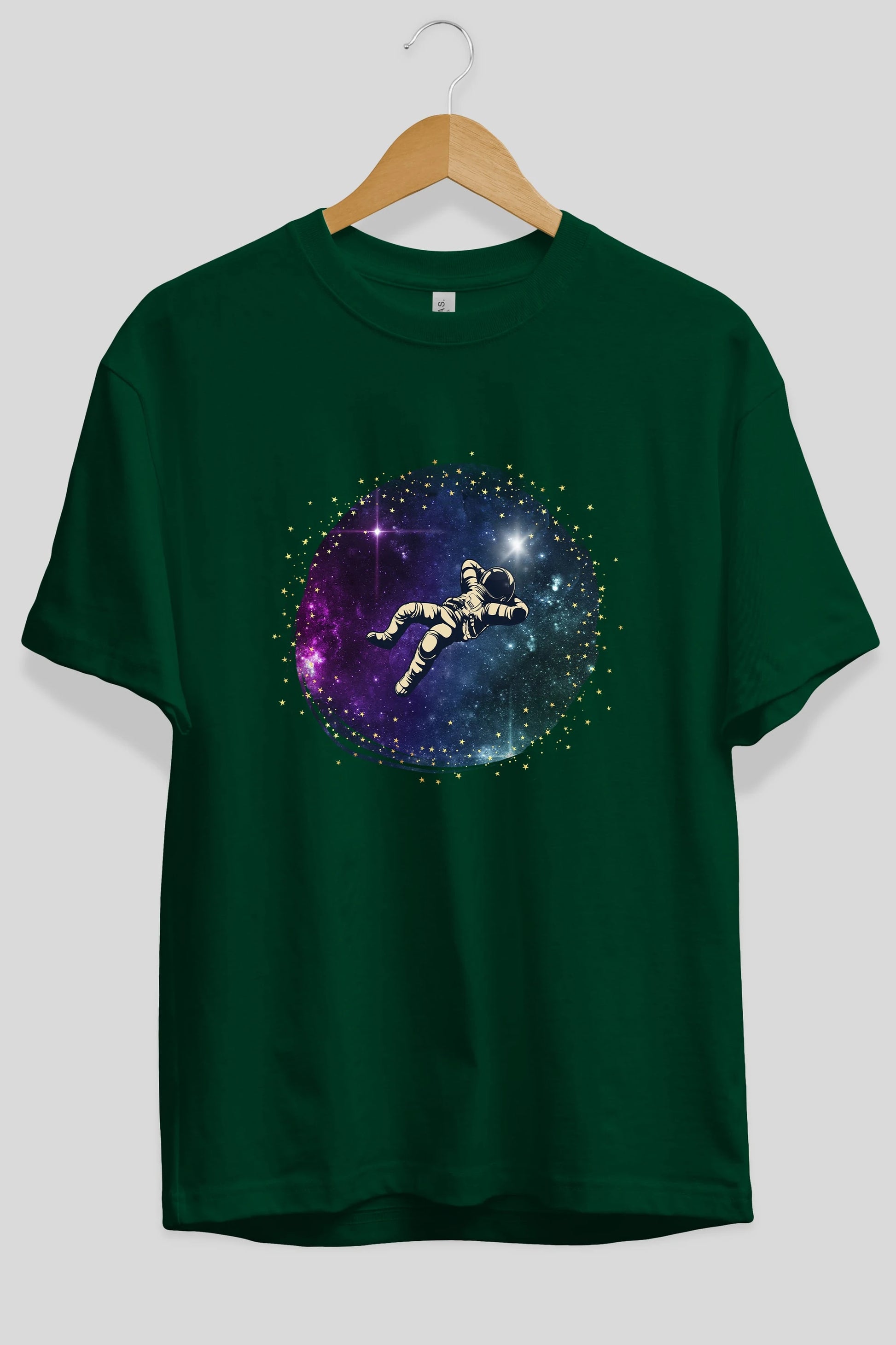 Astronaut in the Galaxy Ön Baskılı Oversize t-shirt Erkek Kadın Unisex