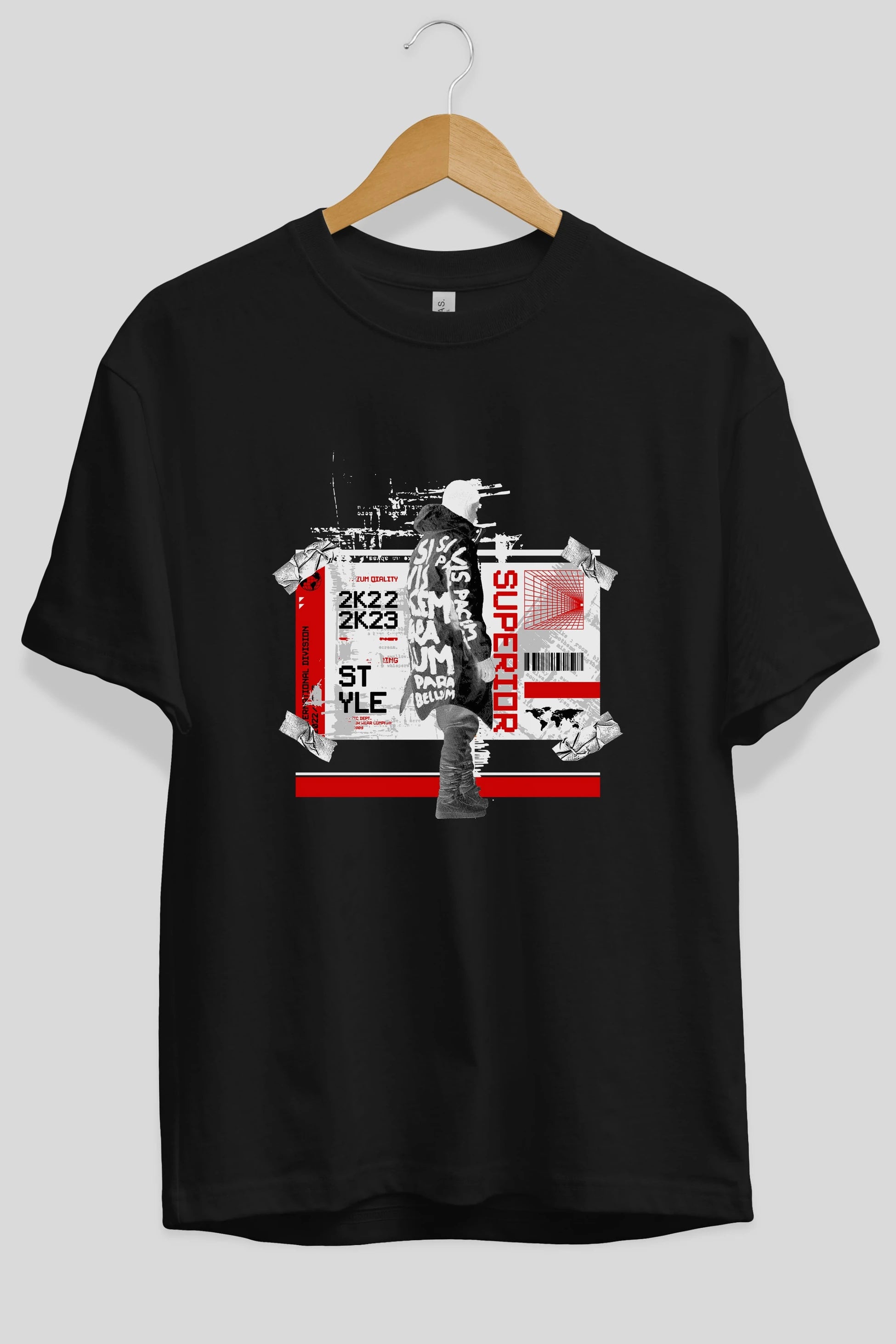 Superior Ön Baskılı Oversize t-shirt Erkek Kadın Unisex