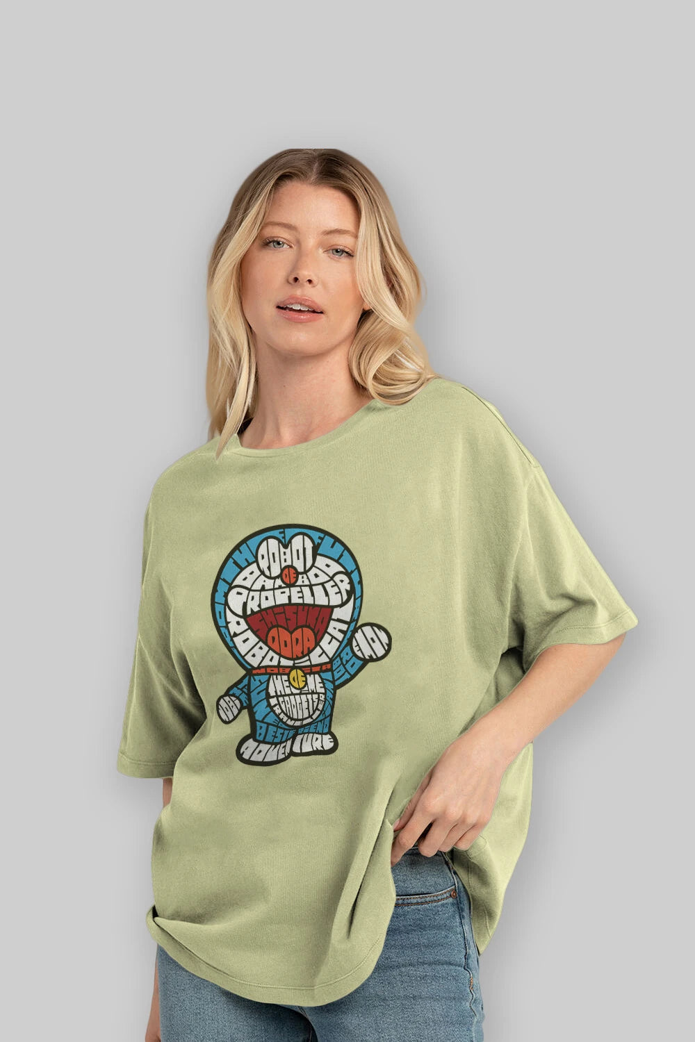 Robotic cat Ön Baskılı Oversize t-shirt %100 pamuk Erkek Kadın Unisex