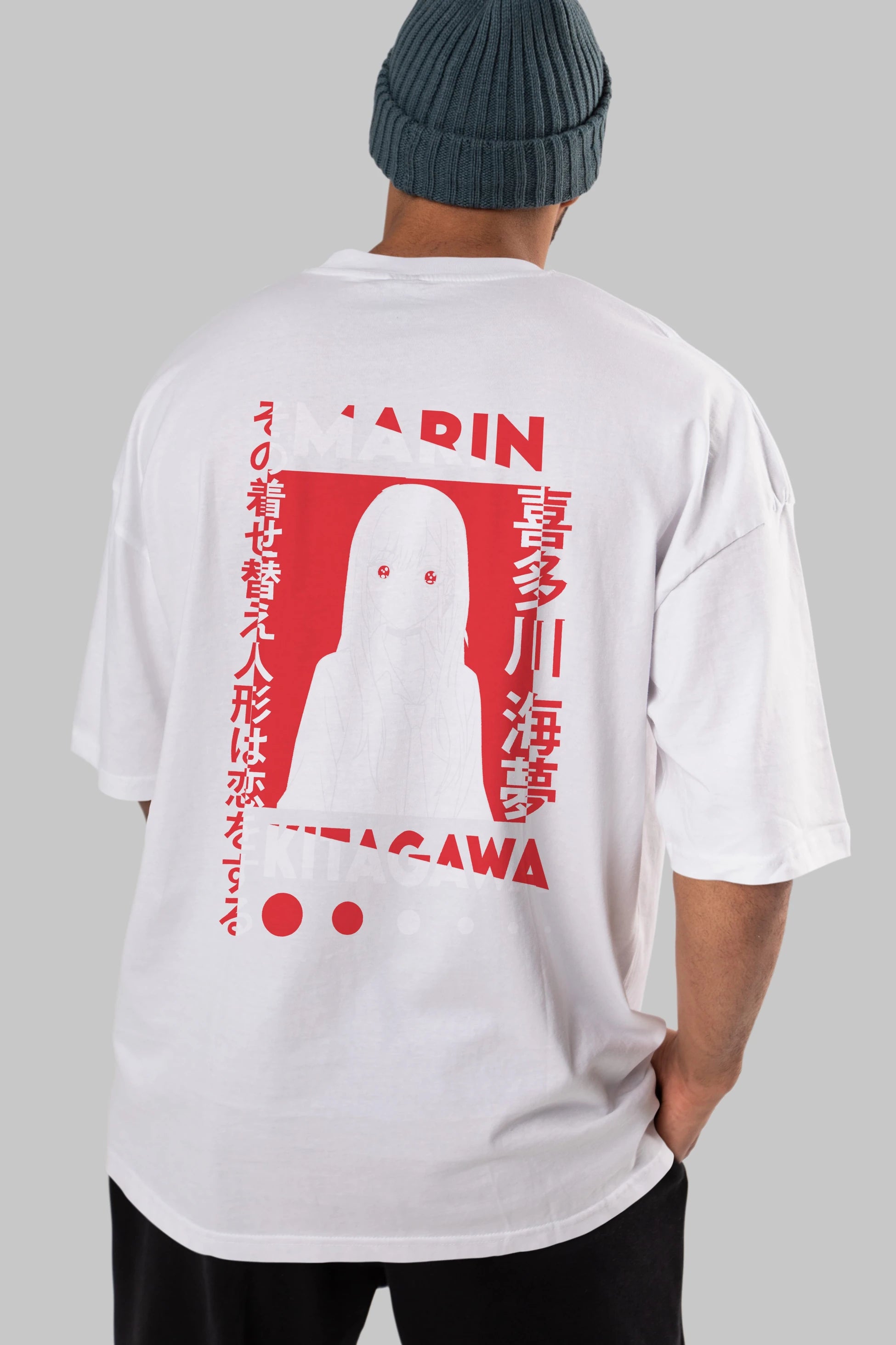 MARIN KITAGAWA Anime Arka Baskılı Oversize t-shirt Erkek Kadın Unisex
