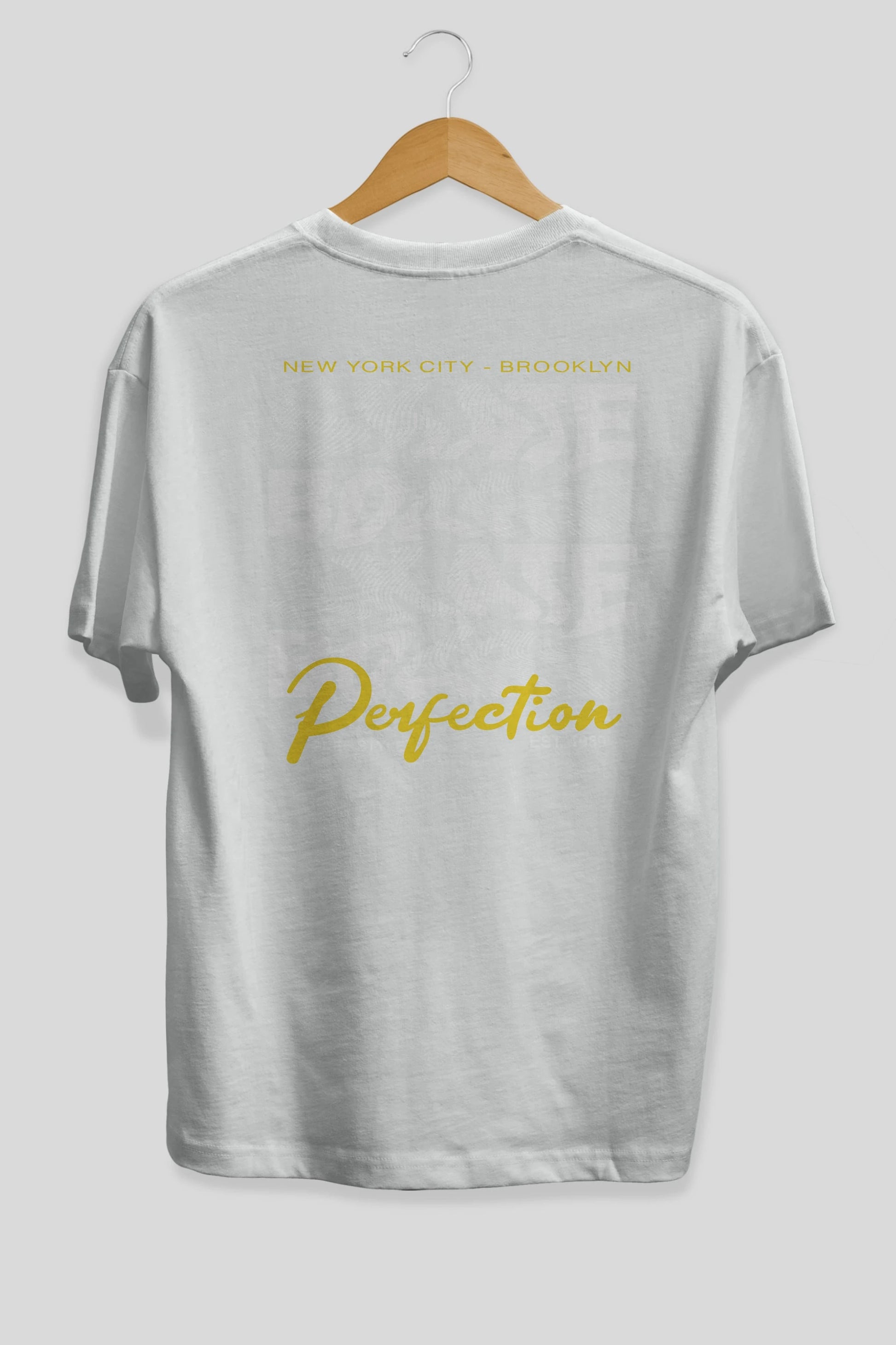 New York City and Brooklyn Arka Baskılı Oversize t-shirt Erkek Kadın Unisex