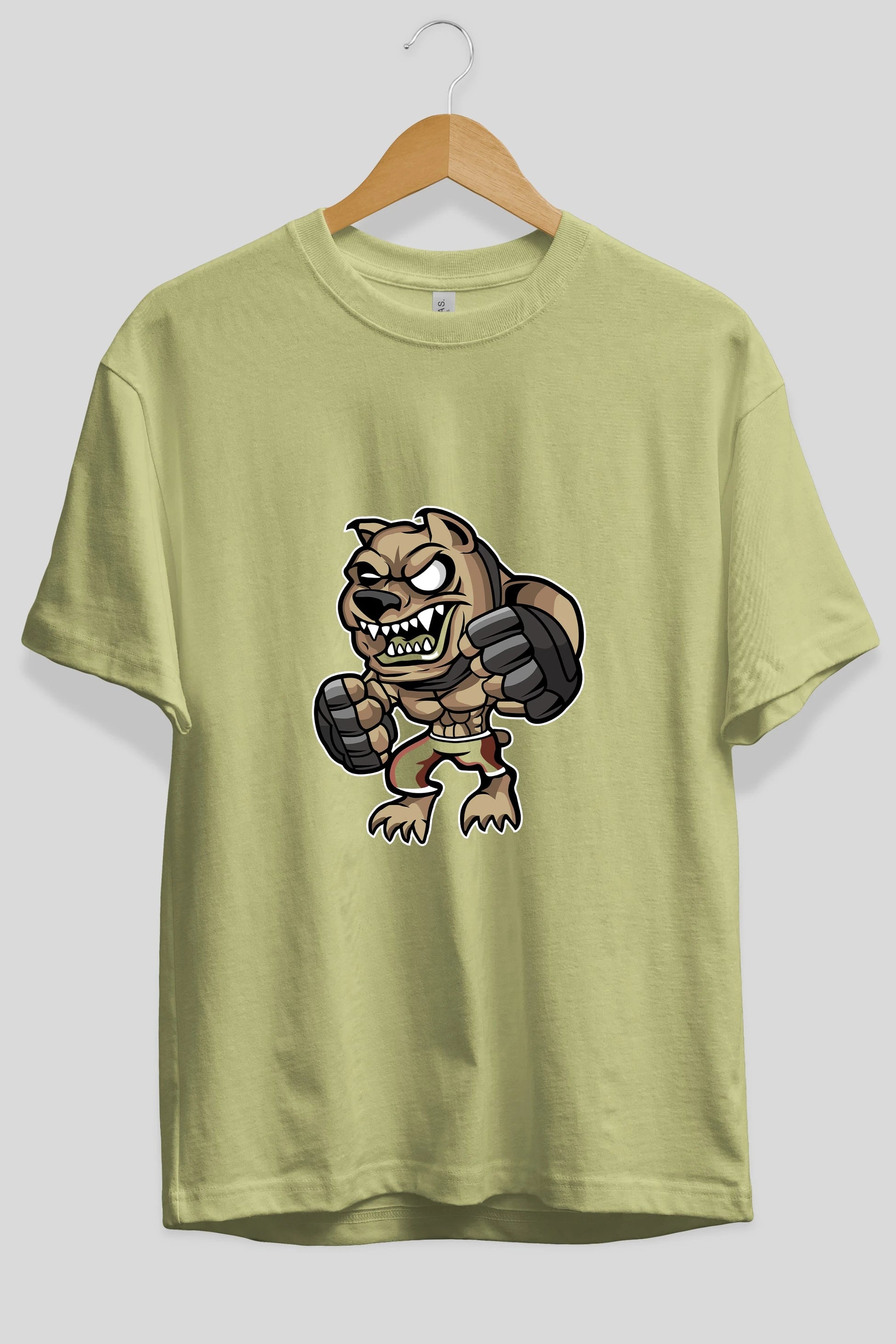 MMA Dog Ön Baskılı Oversize t-shirt Erkek Kadın Unisex %100 Pamuk tişort