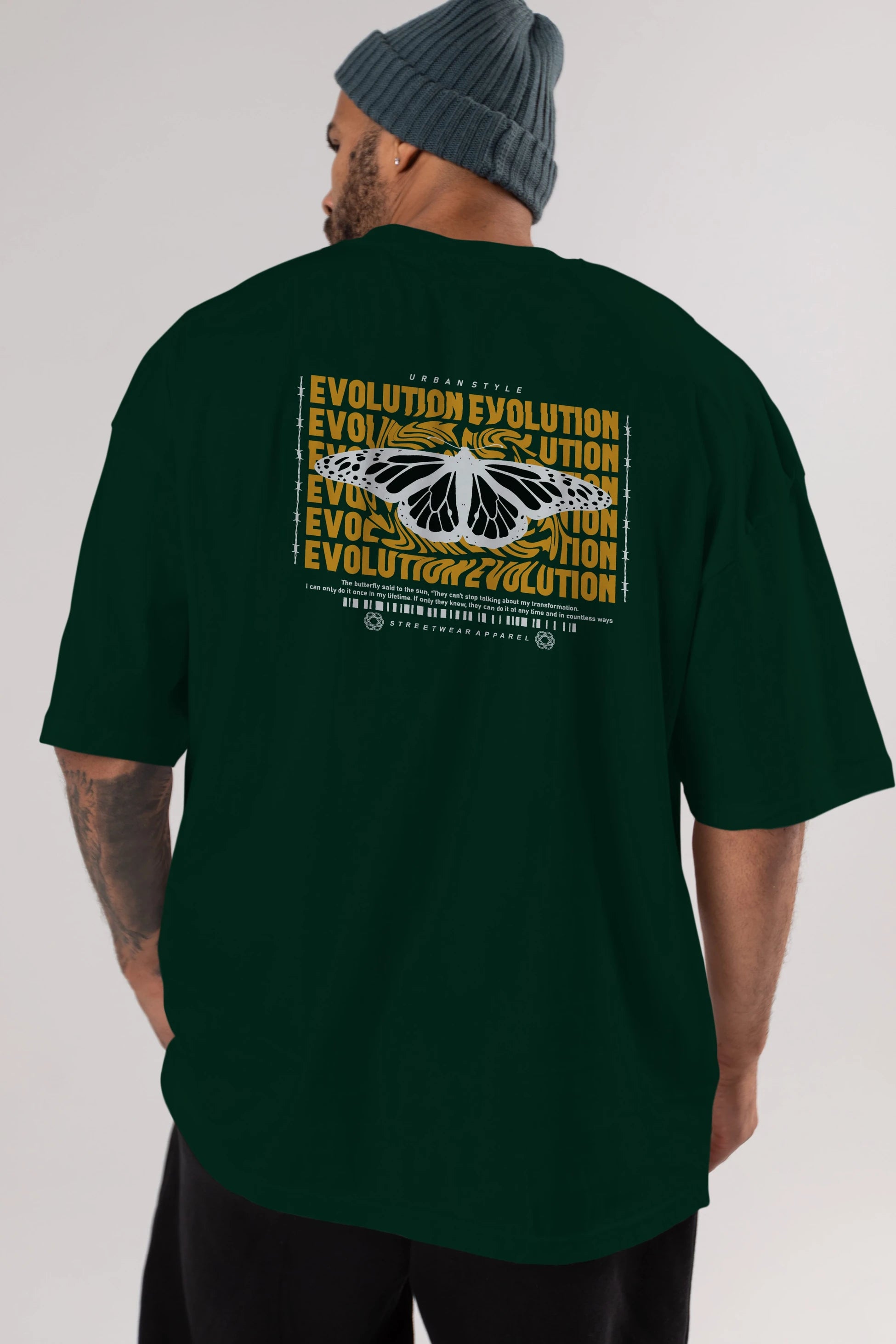 Evolution Urban Style Arka Baskılı Oversize t-shirt Erkek Kadın Unisex
