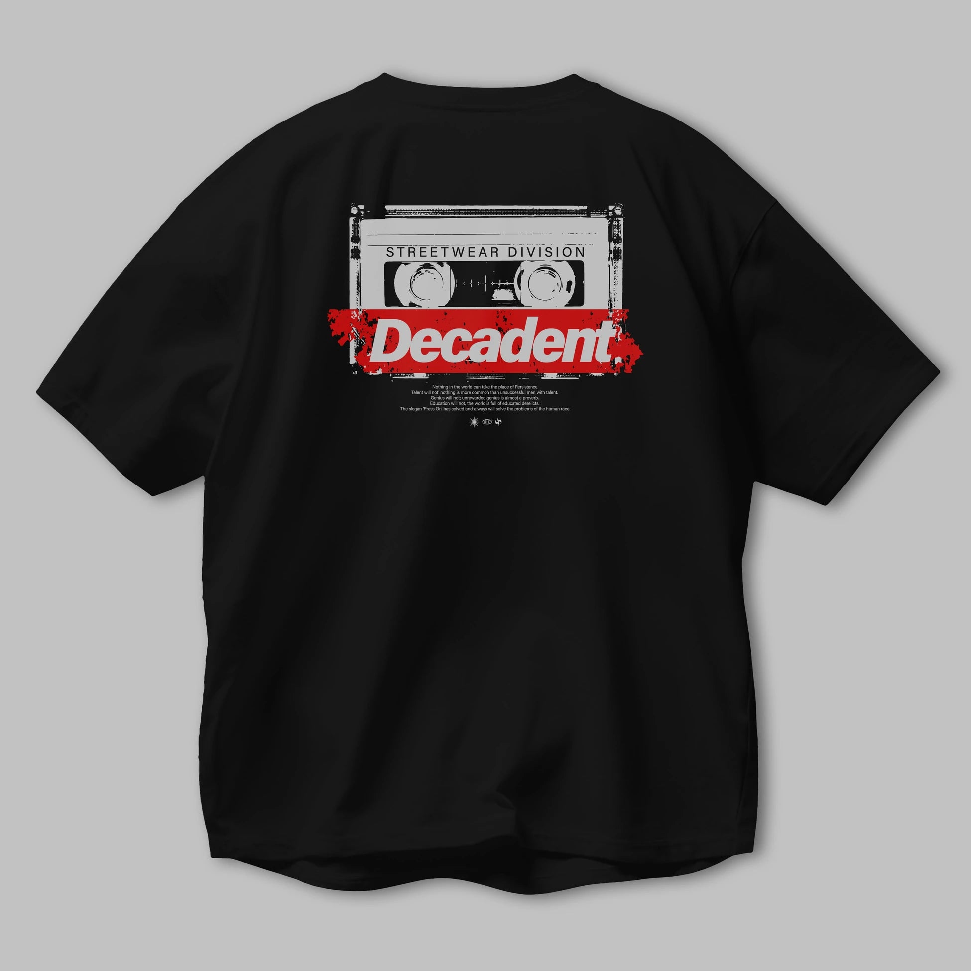 Decadent Arka Baskılı Oversize t-shirt Erkek Kadın Unisex