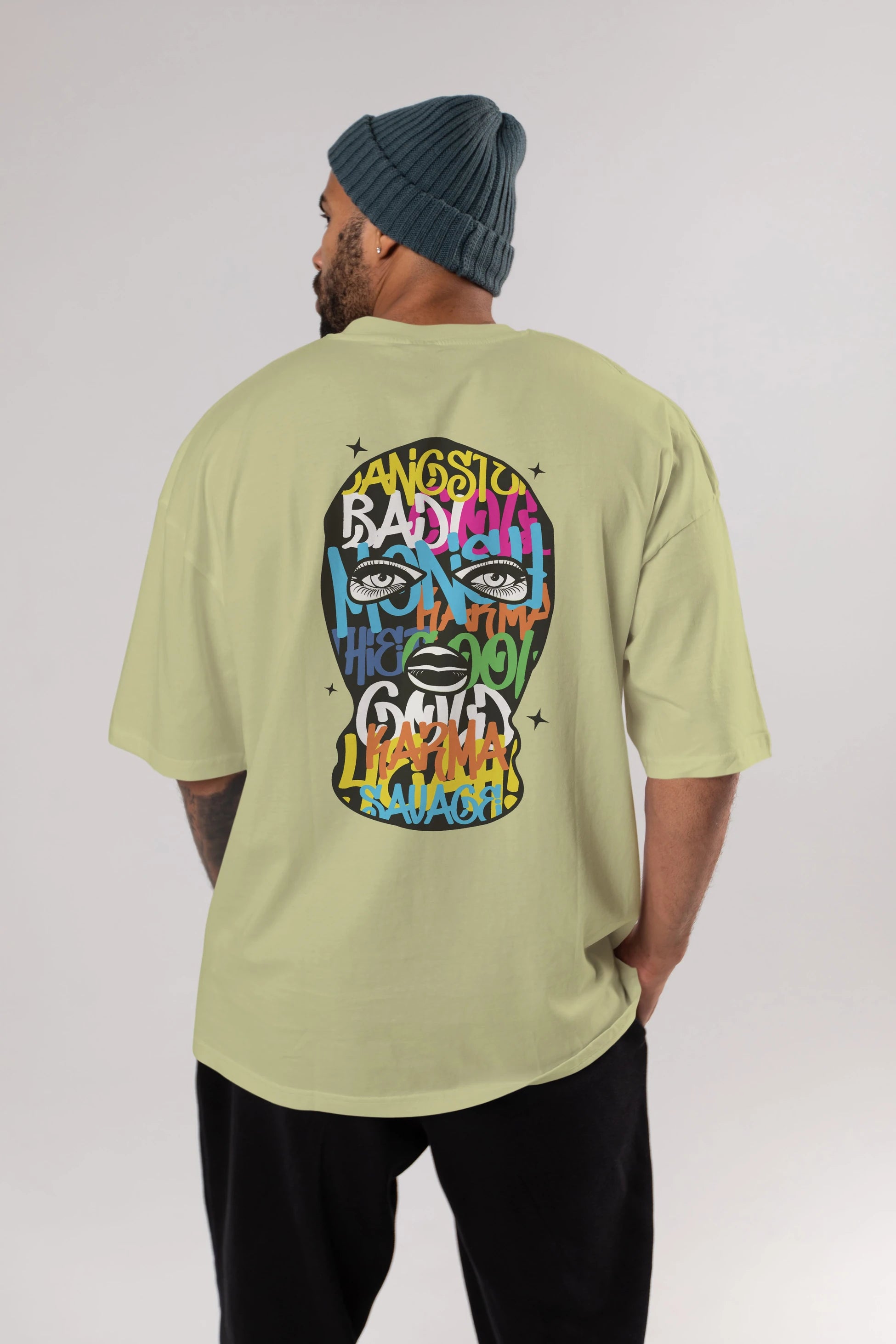 Karma Savage Arka Baskılı Oversize t-shirt Erkek Kadın Unisex