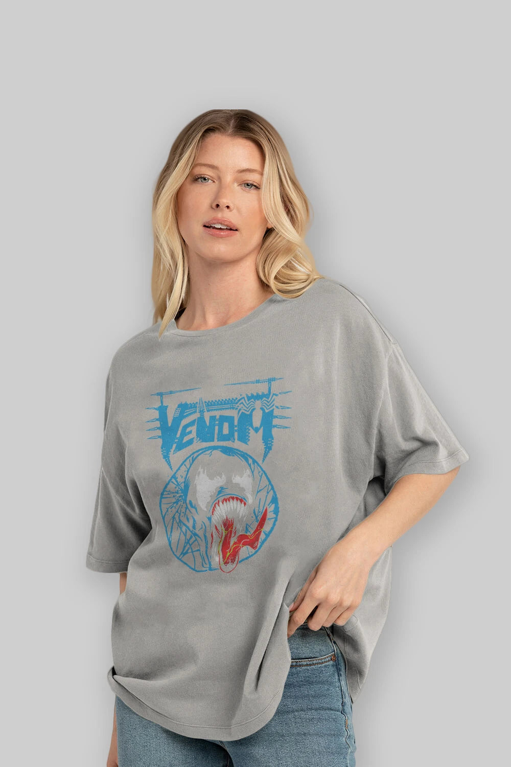Venom (23) Ön Baskılı Oversize t-shirt Erkek Kadın Unisex %100 Pamuk Bisiklet Yaka tişort
