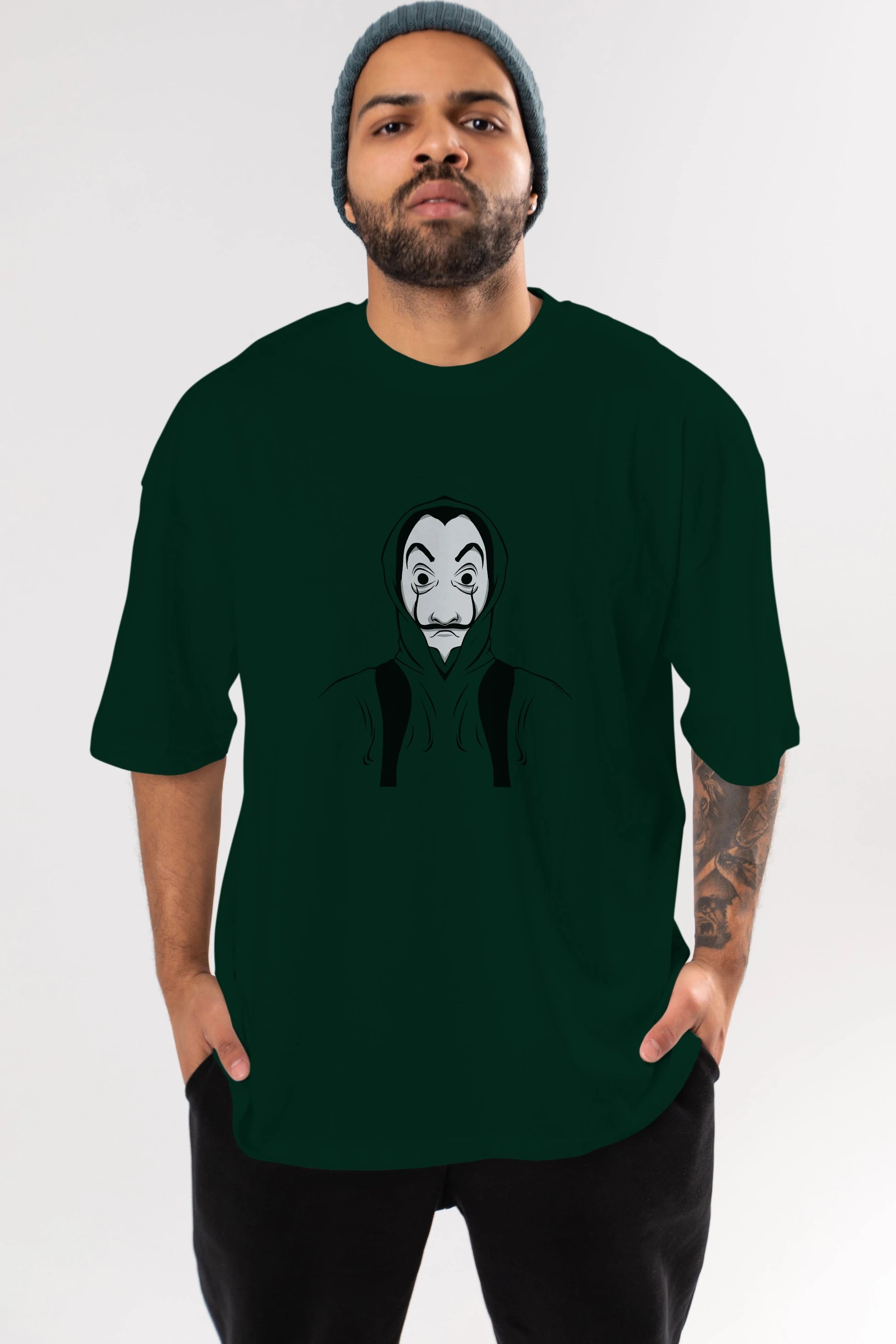 La Casa De Papel (7) Ön Baskılı Oversize t-shirt Erkek Kadın Unisex %100 Pamuk Bisiklet Yaka tişort