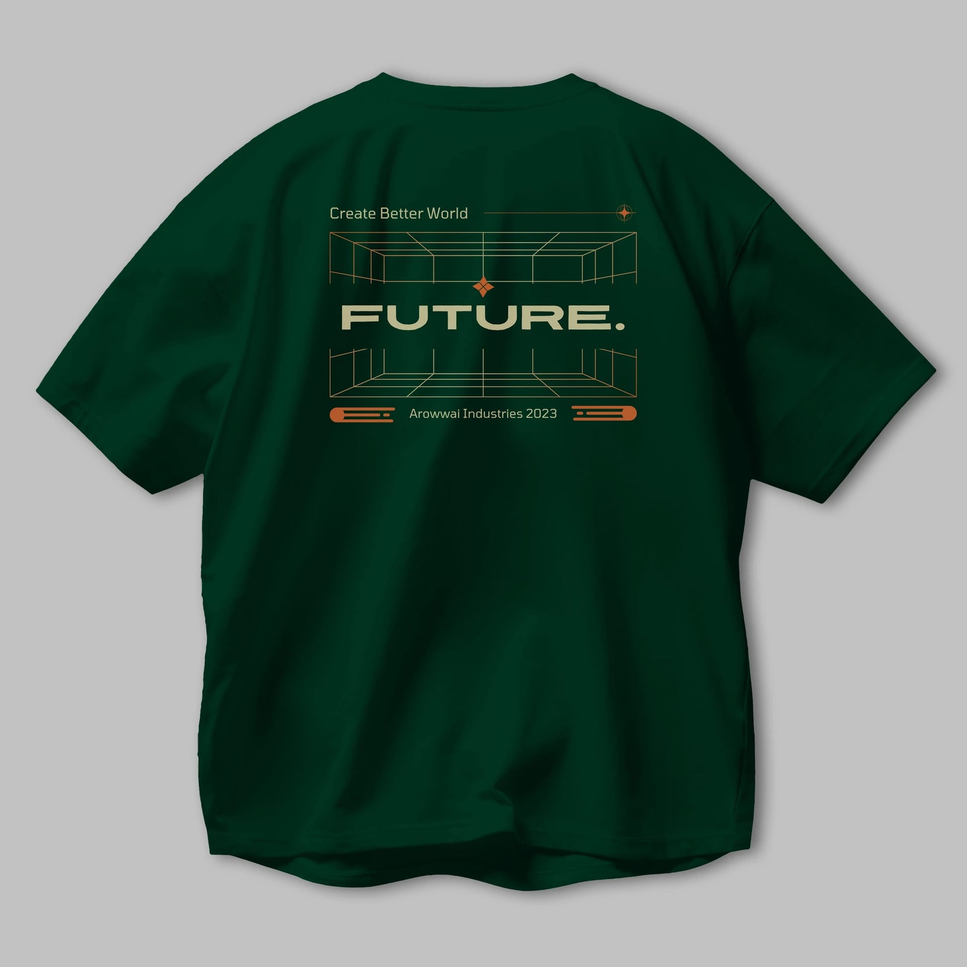 Future Arka Baskılı Oversize t-shirt Erkek Kadın Unisex